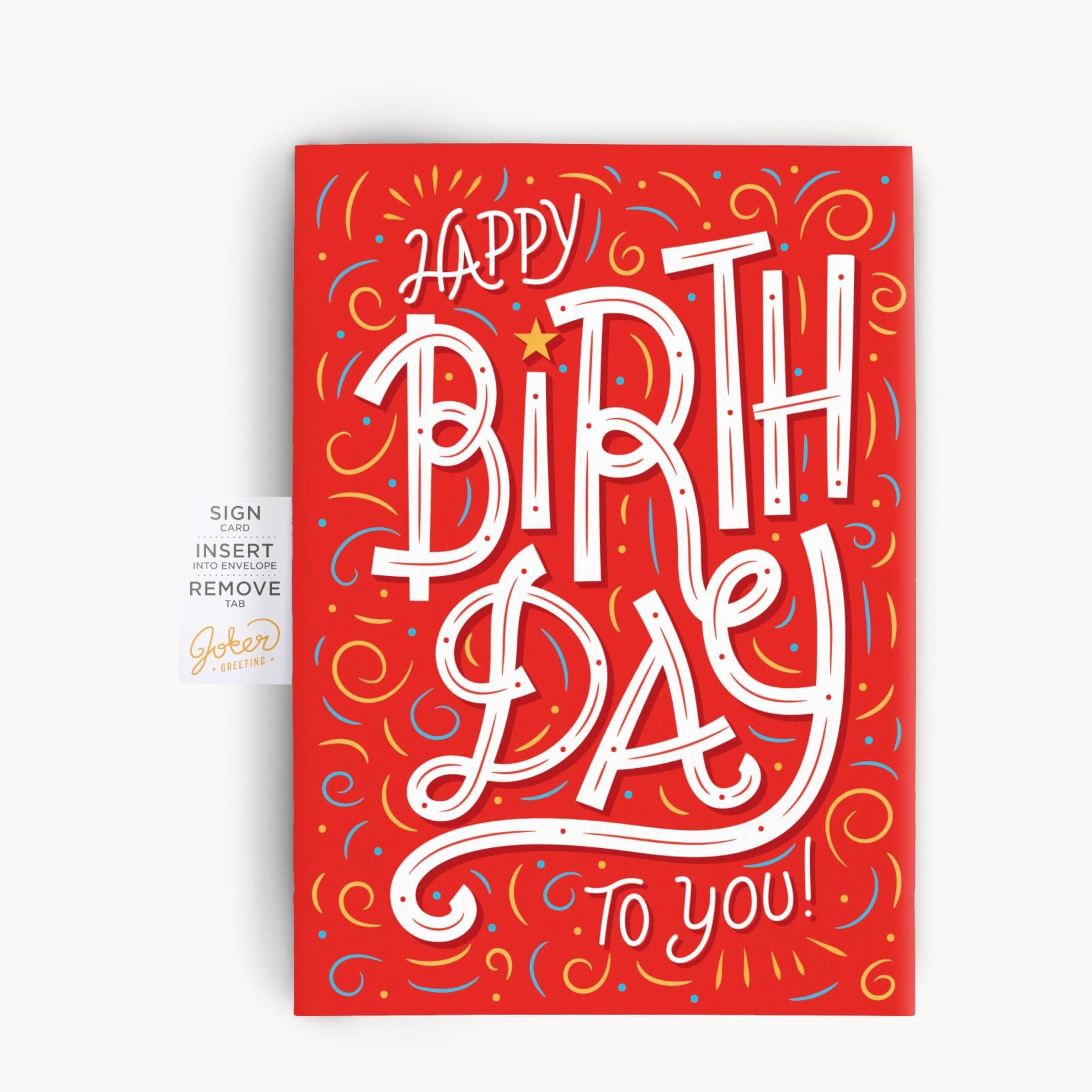 Joker Greeting Endless Birthday Card - Musical Prank Card with Glitter, No Off Switch, Funny Birthday Gag Gift