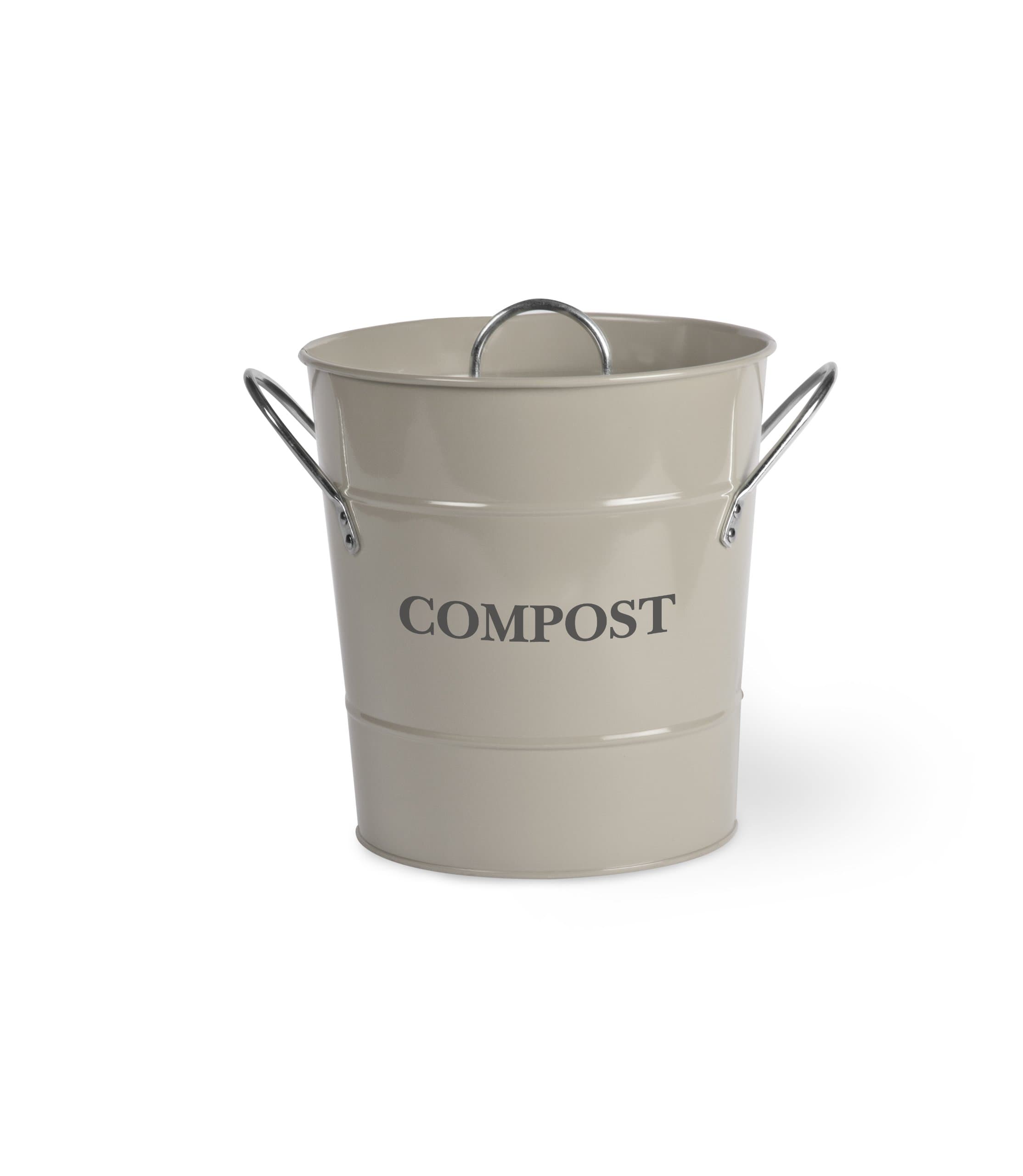 Garden Trading 3.5L Compost Bucket Crafted in Powder Coated Steel | H22 X W25 X D20cm