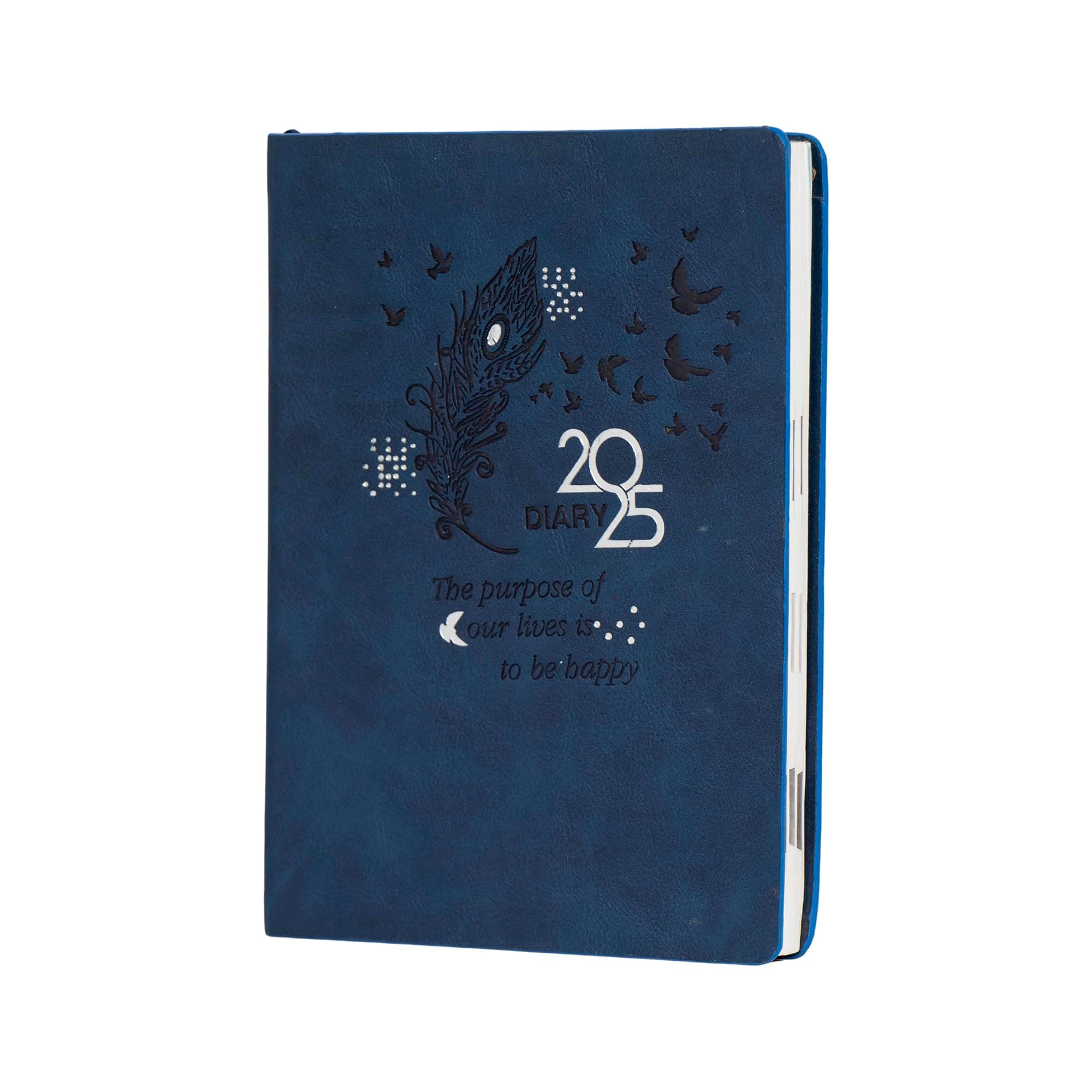 Crownlit Big Size 2025 Dated Diary, Color : Blue, 300 Pages, Size : B5, Sunday FULL PAGE