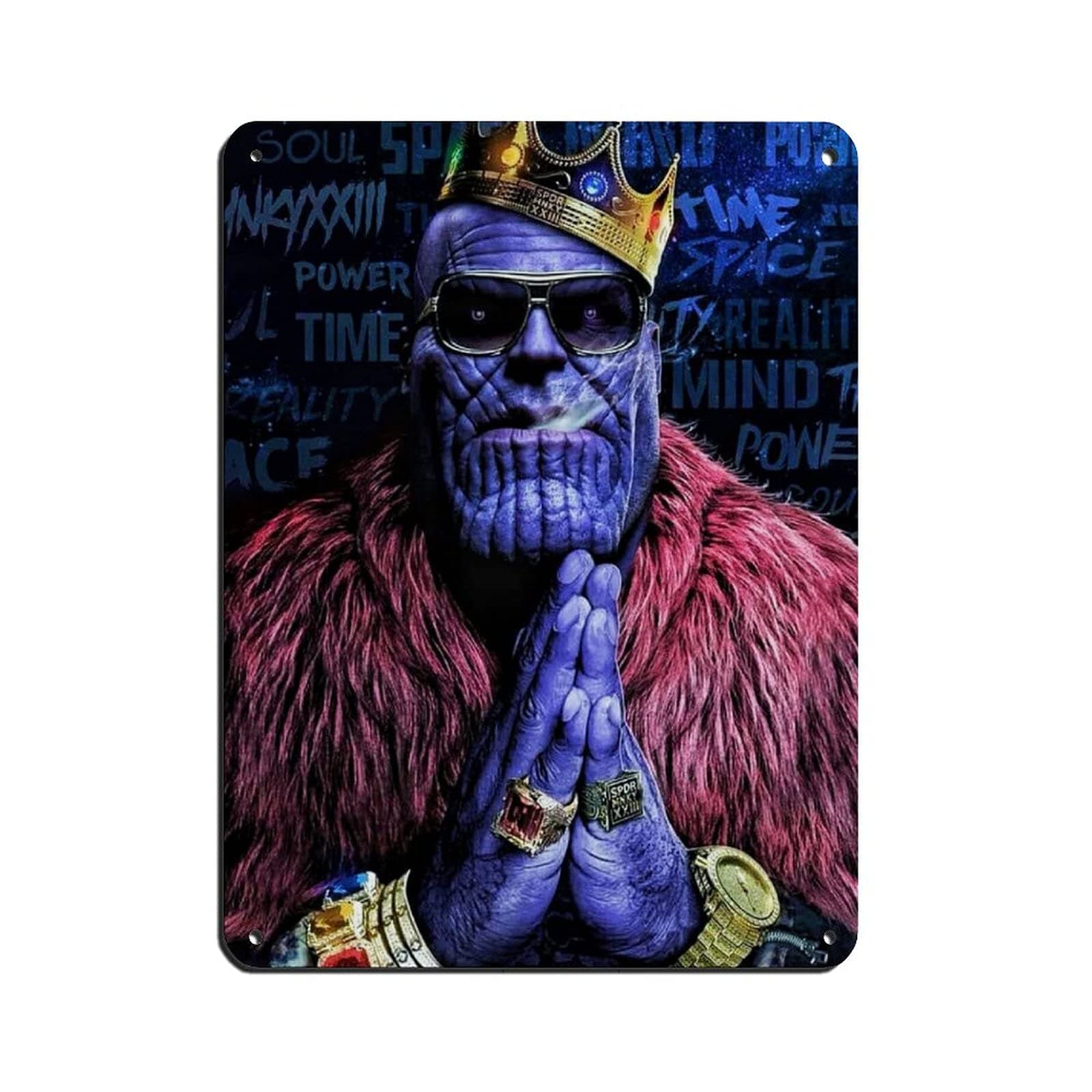 Thanos Movie Cover Superhero 38 Tin Sign Vintage Metal Pub Club Cafe bar Home Wall Art Decoration Poster Retro 12x16inch(30x40cm)