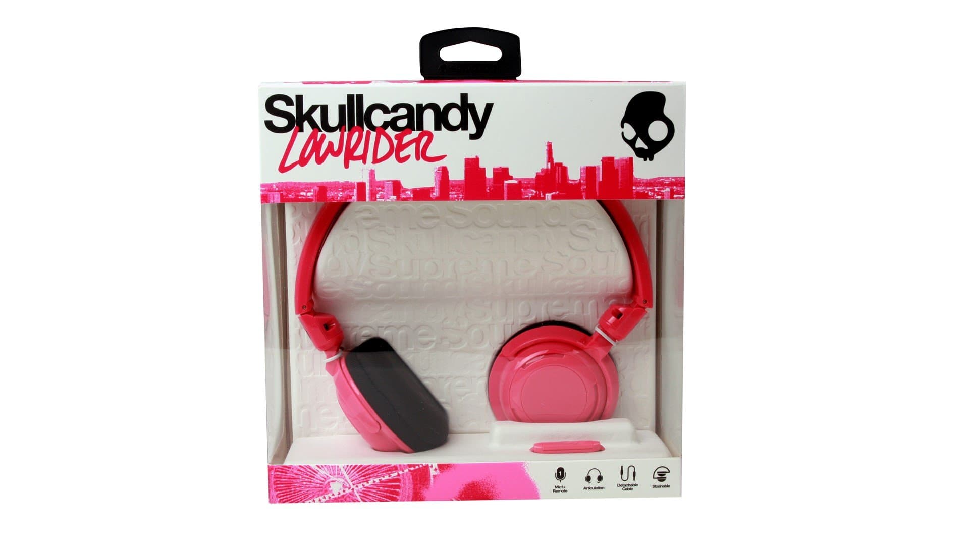 Skullcandy Lowrider 2.0 On-Ear Headphones with Mic - Pink