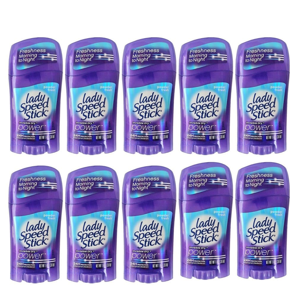 10 X Lady Speed Stick Powder Fresh Invisible Dry Solid Antiperspirant Deodorant