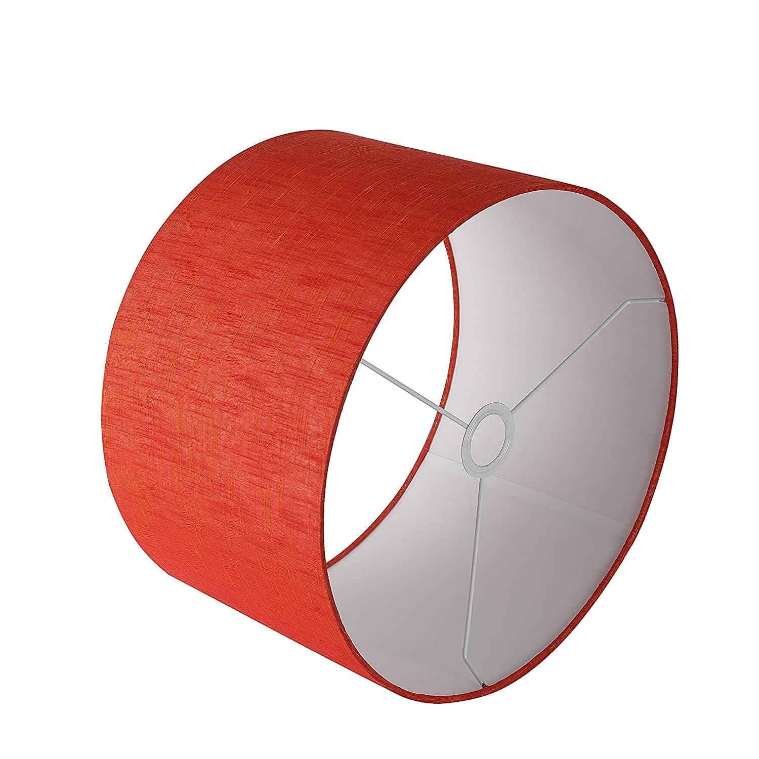 D.V DARKROOM VALLY Jute Lamp Shade For Tripod Lamp 12X12x8 Size Suitable For Home Floor Lamps Red Color