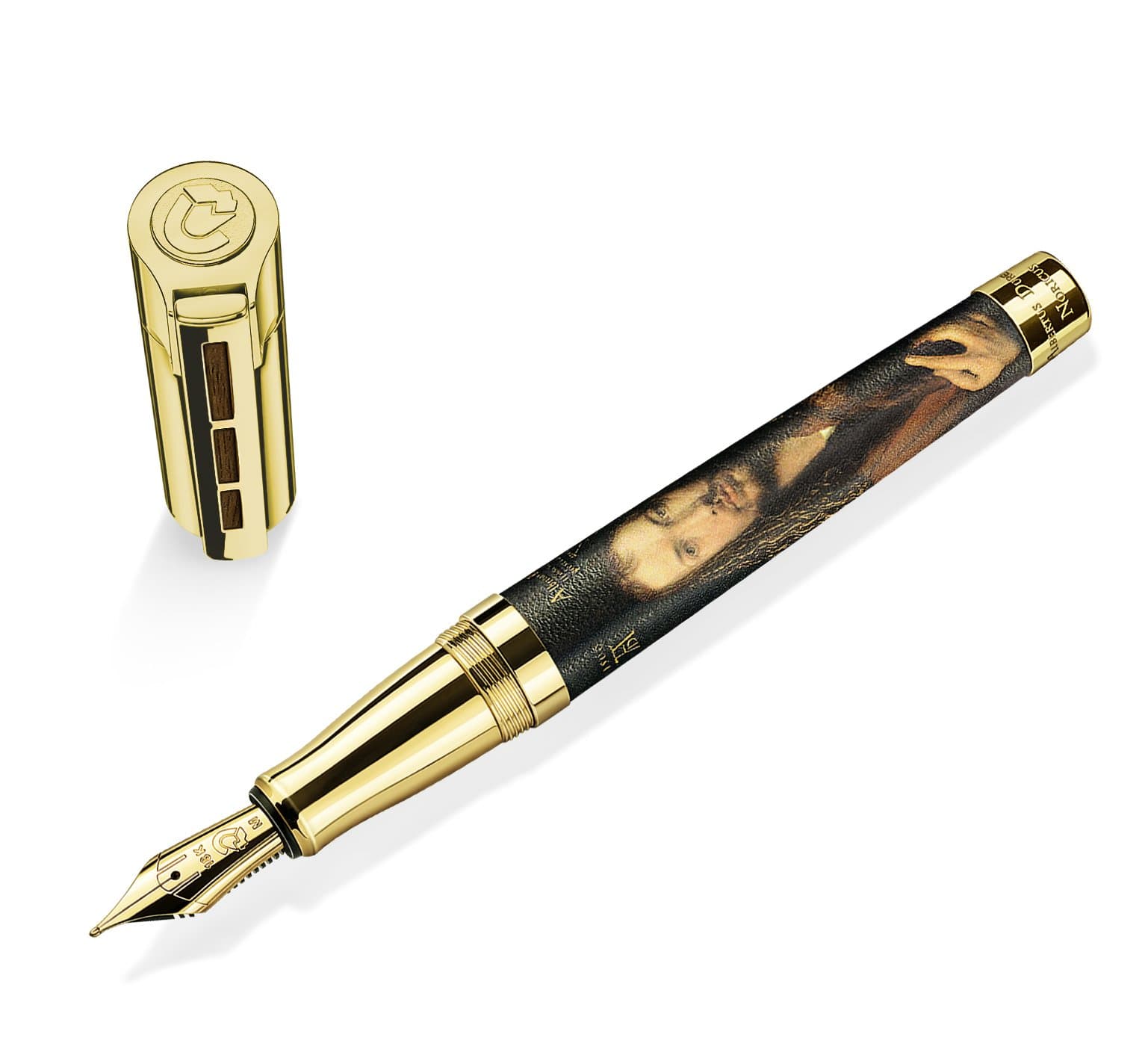 STAEDTLERJ.S. Albertus Durerus Noricus Fountain Pen, Gold-Plated, handpolished 18 kt Gold Nib, M, 9PT1ADNM