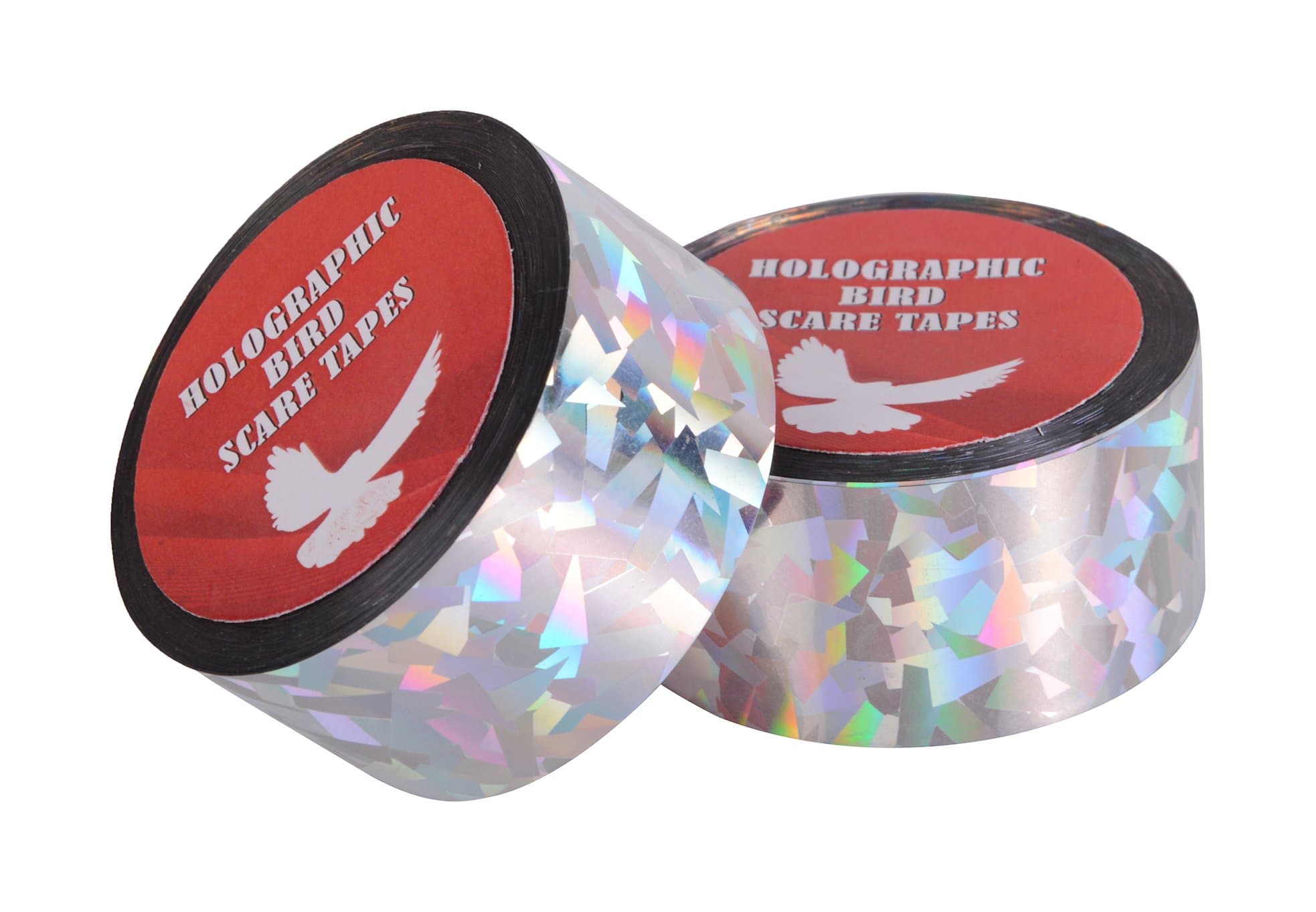Holographic Flash Bird Scare Tape Crack Ice 1 inch 150 feet 2 Rolls SGSTCI-001s
