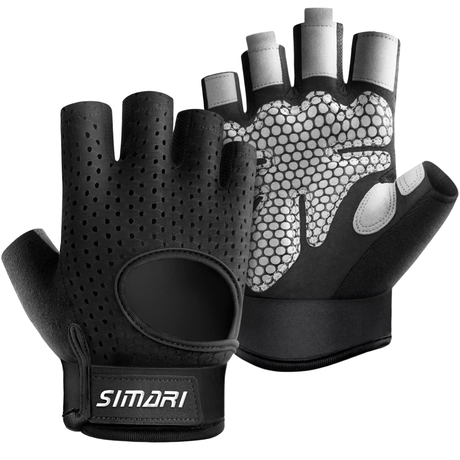 SIMARI Workout Gloves for Men and Women, Gym Cycling Weight Lifting Gloves with Grip Full Palm Protection Breathable for Weightlifting, Exercise, Climbing, Rowing, Crossfit Training
