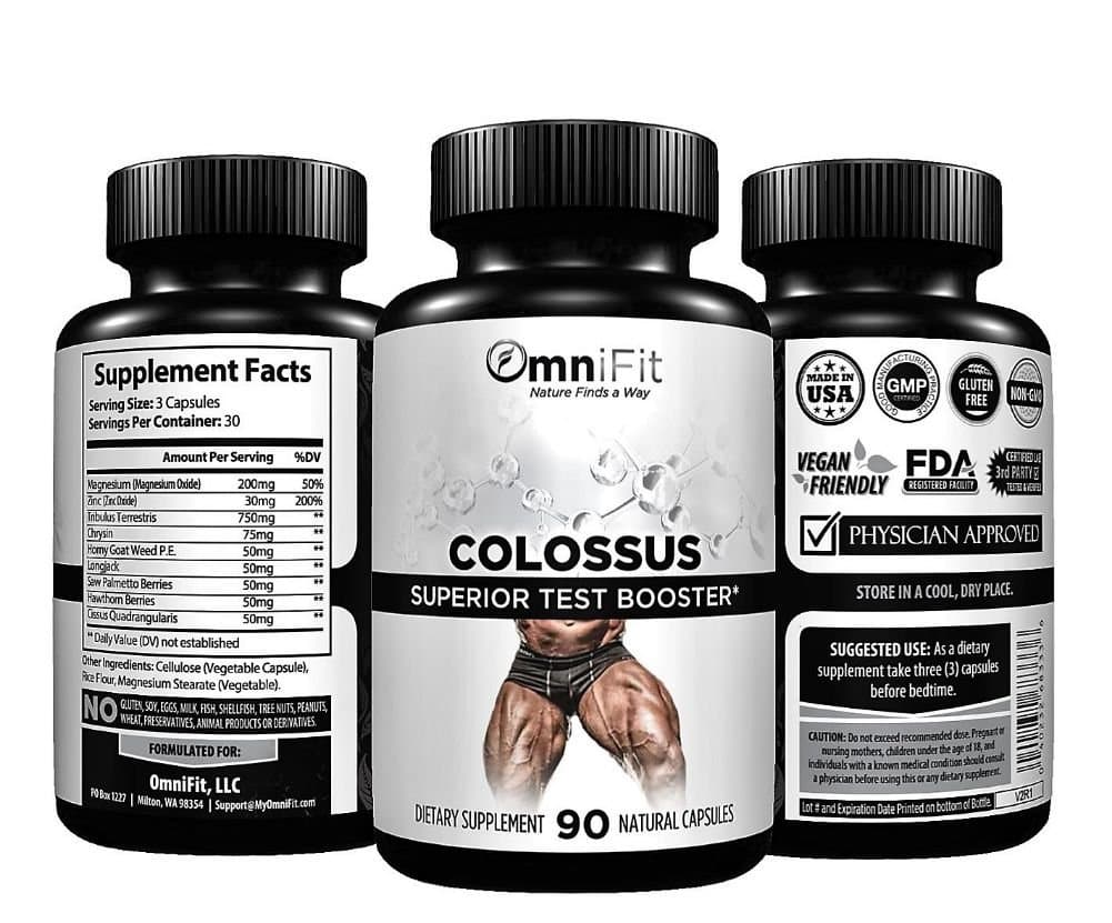 100% All-Natural Test Booster - Performance, Energy, Libido, and Strength - Scientifically Formulated w/Tribulus, Longjack, Hawthorn, and 7 Other Powerful Ingredients - 90 Veggie Capsules