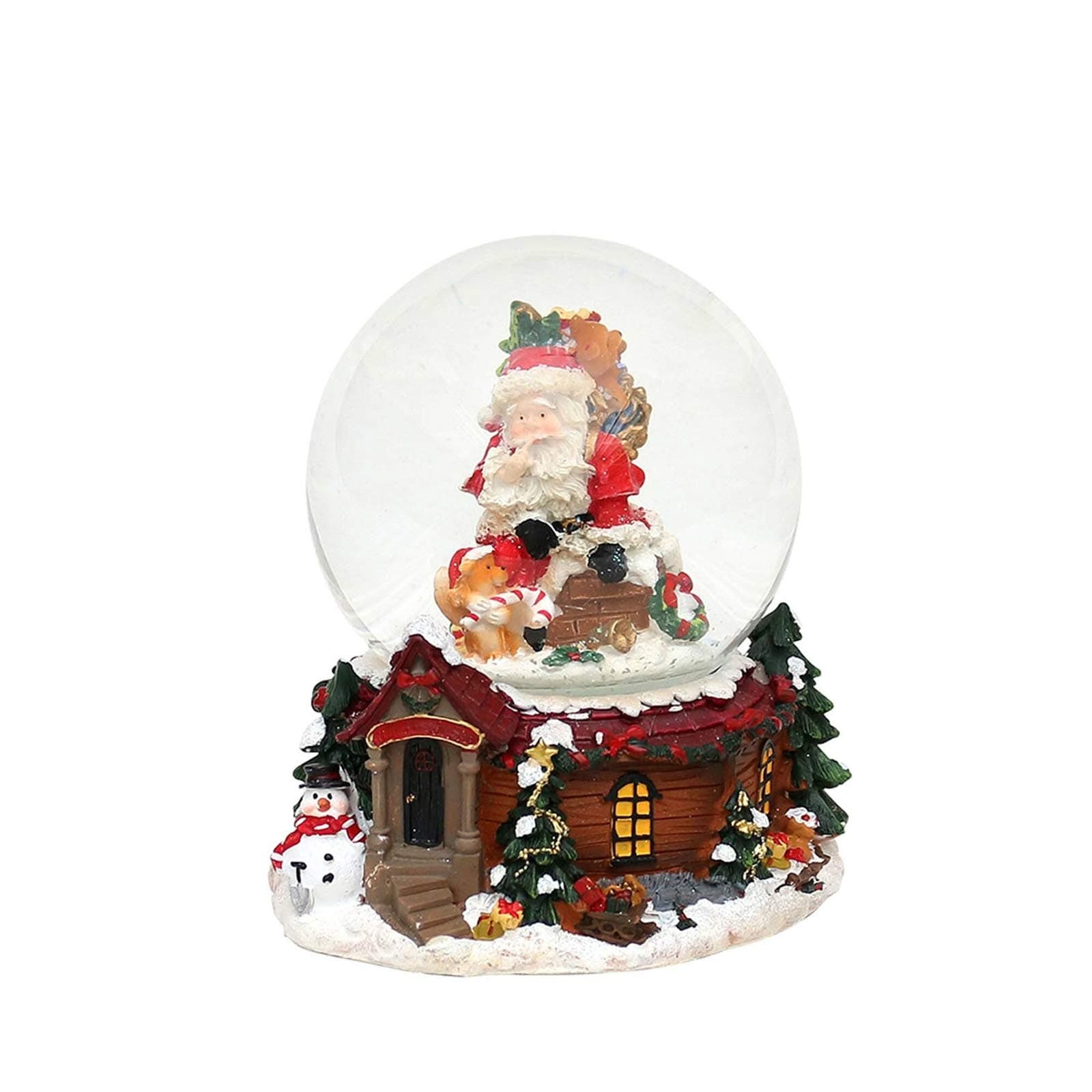 Sigro Santa Claus Snow Globe with Musical Mechanism, 14.5 x 12 x 13.5 cm, Polystone, Multicolour, One Size