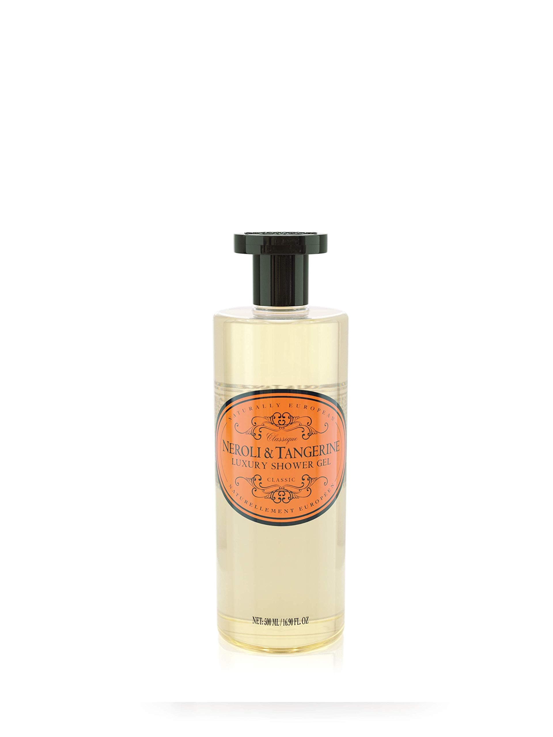 Naturally European Luxury Neroli & Tangerine Organic Body Wash - 500ml | No SLS and Parabens | Cleansing and Moisturising Lotion Shower & Bath Gel