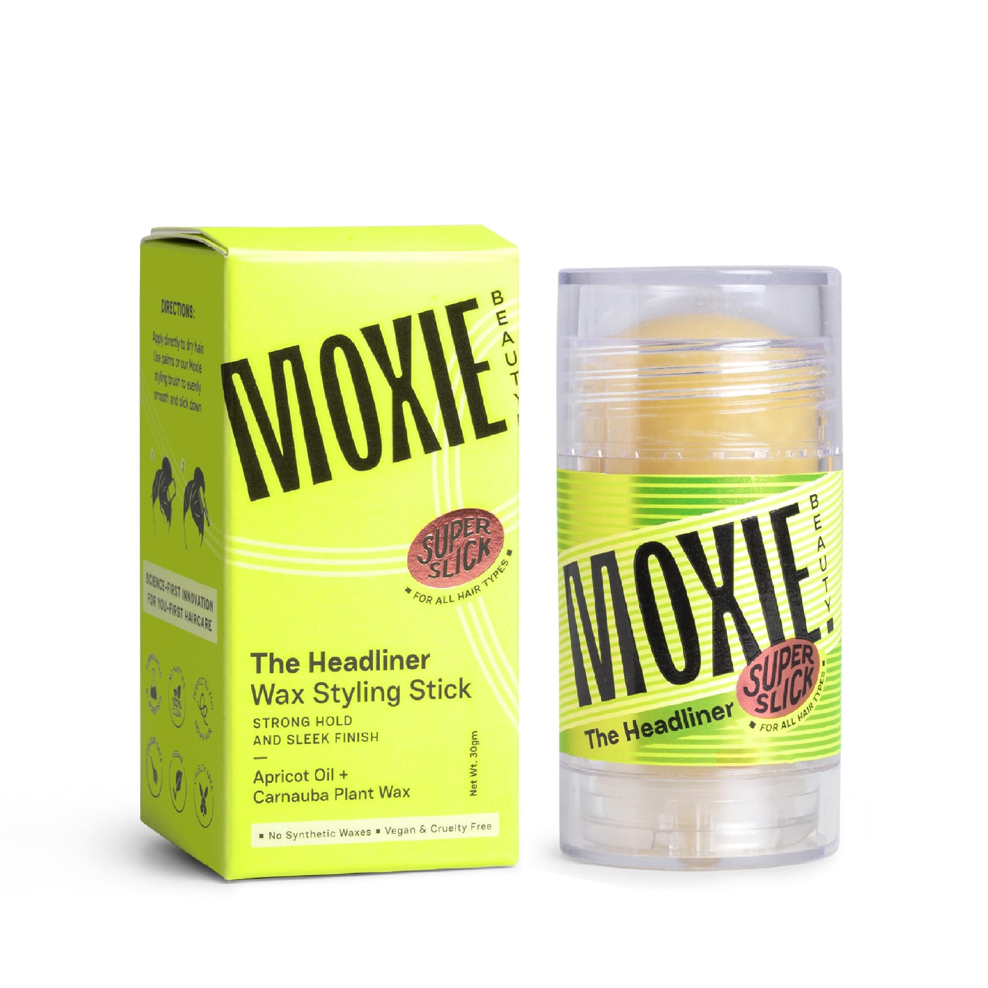 Moxie Beauty The Headliner | Wax Styling Stick | Fly Away Hair Fixer | No Residue | Wax Stick For Hair | 30 g