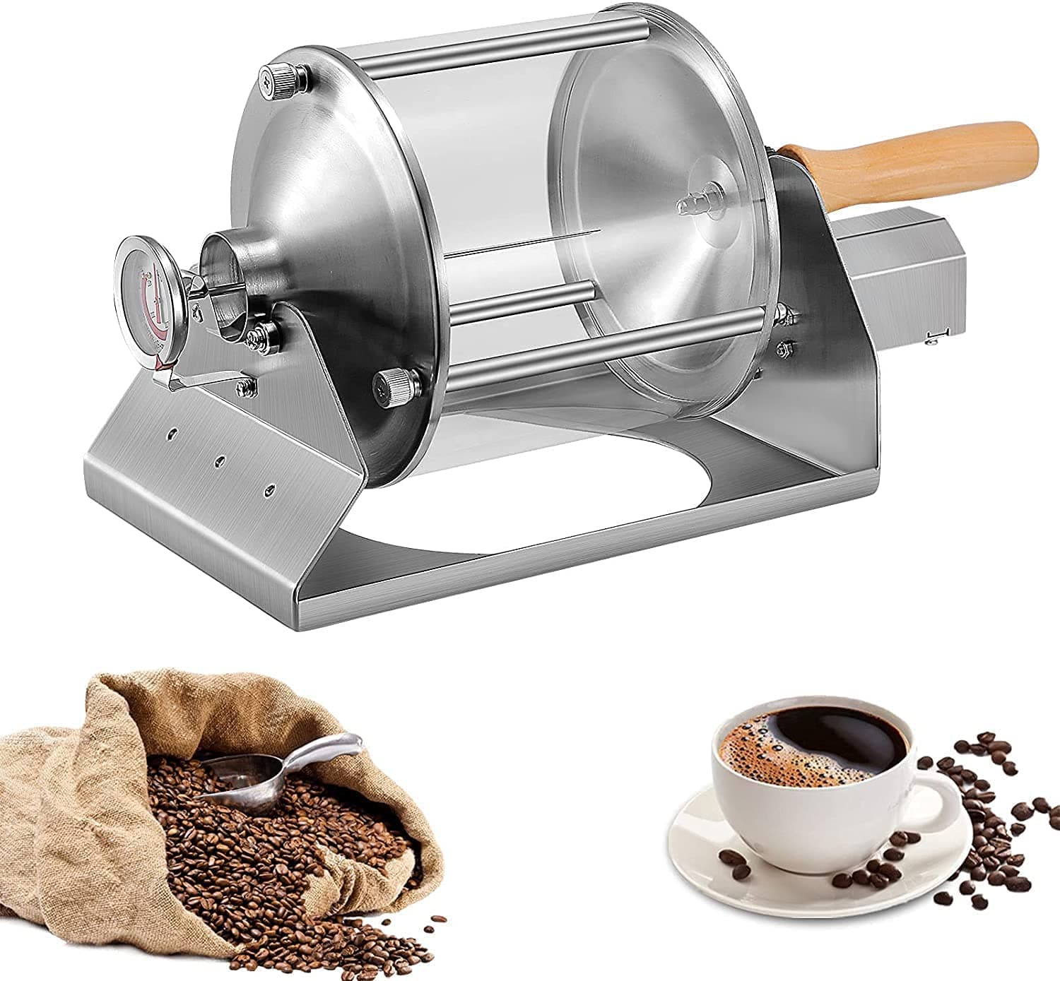 Coffee Roaster Gas Burner Coffee Roasting Machine Coffee Beans maker Peanut Roaster For Home Use