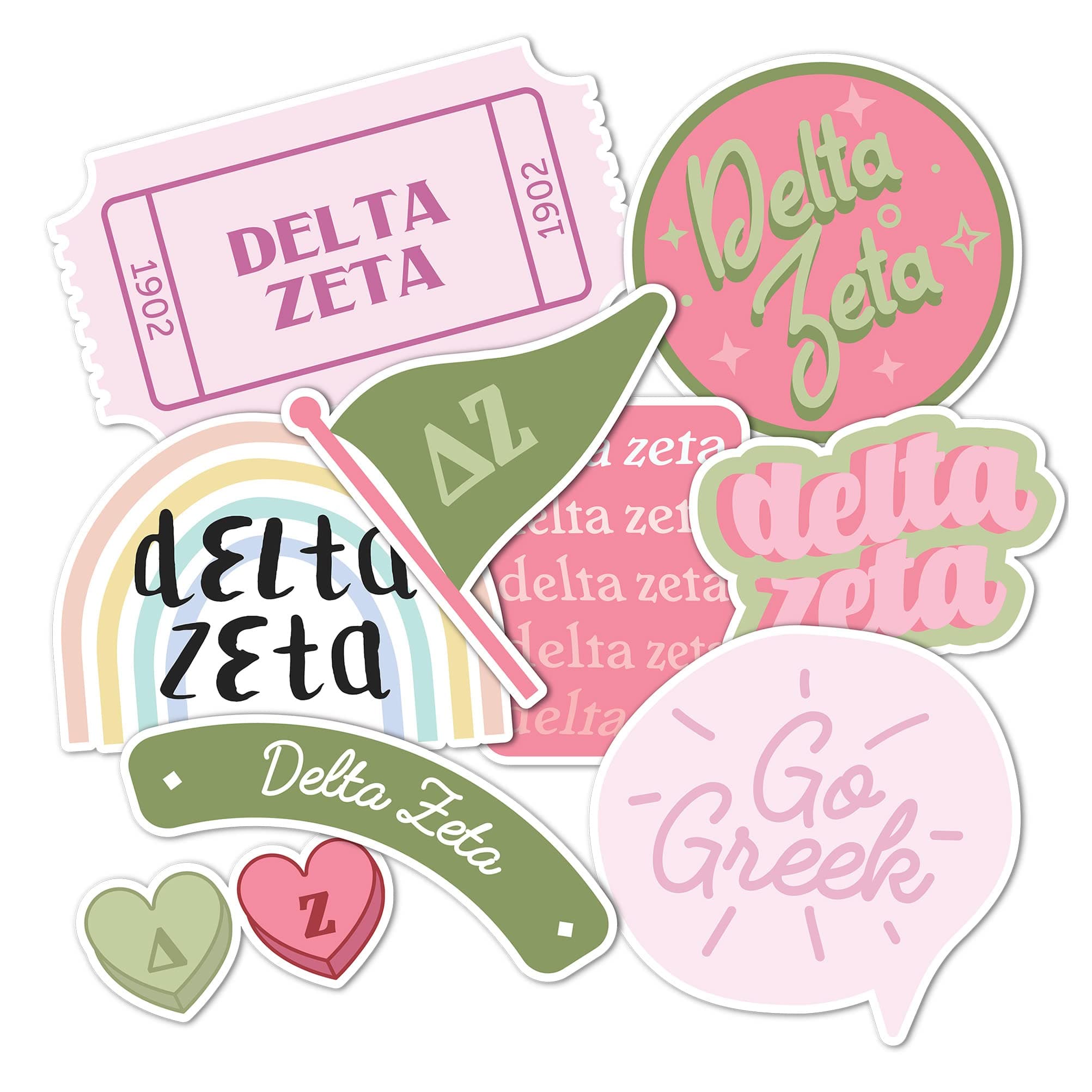 Desert Cactus Delta Zeta Sticker Decal Laptop Water Bottle Car Sheet (Cute Sheet)