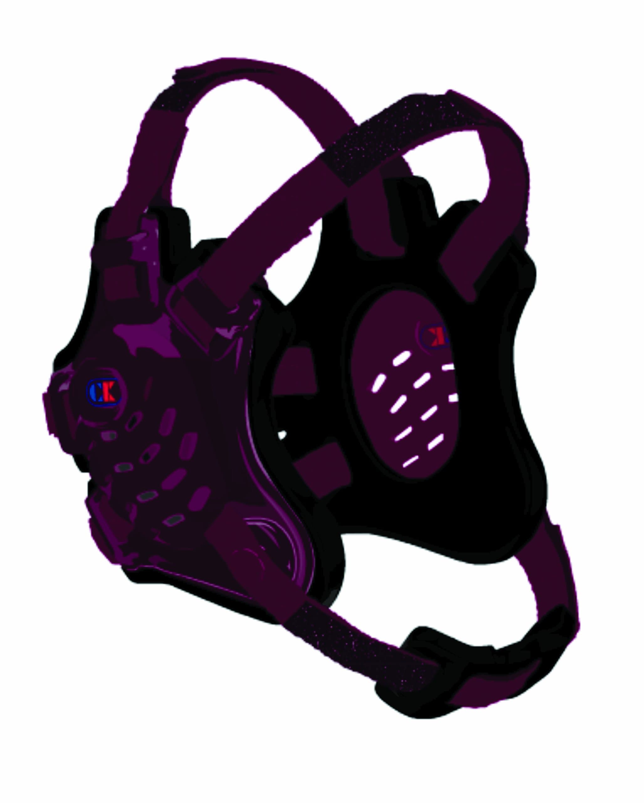 F5 Tornado Wrestling Headgear - Black/Maroon/Black