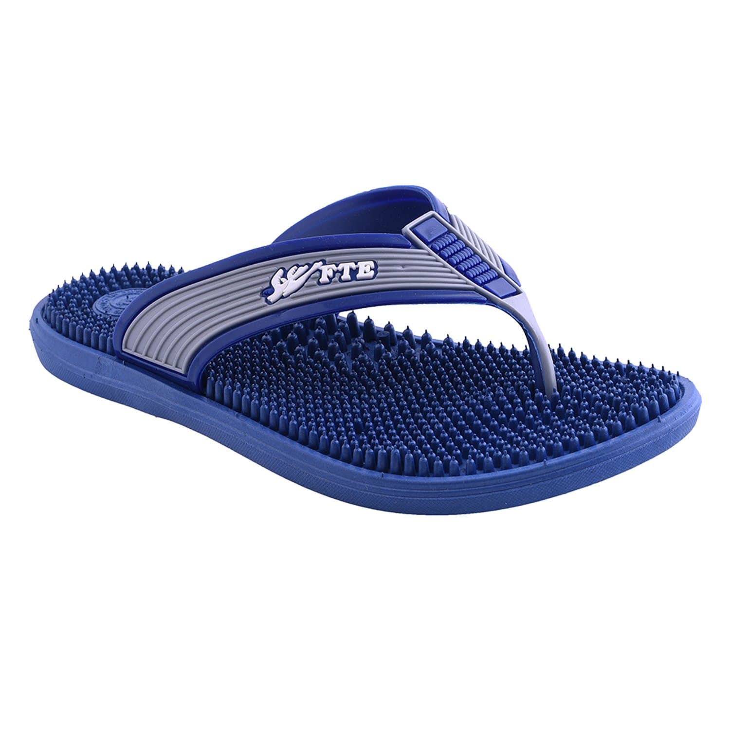 Ramdev Acupressure Product Unisex Rubber Blue Slipper for Pain Relief - 7