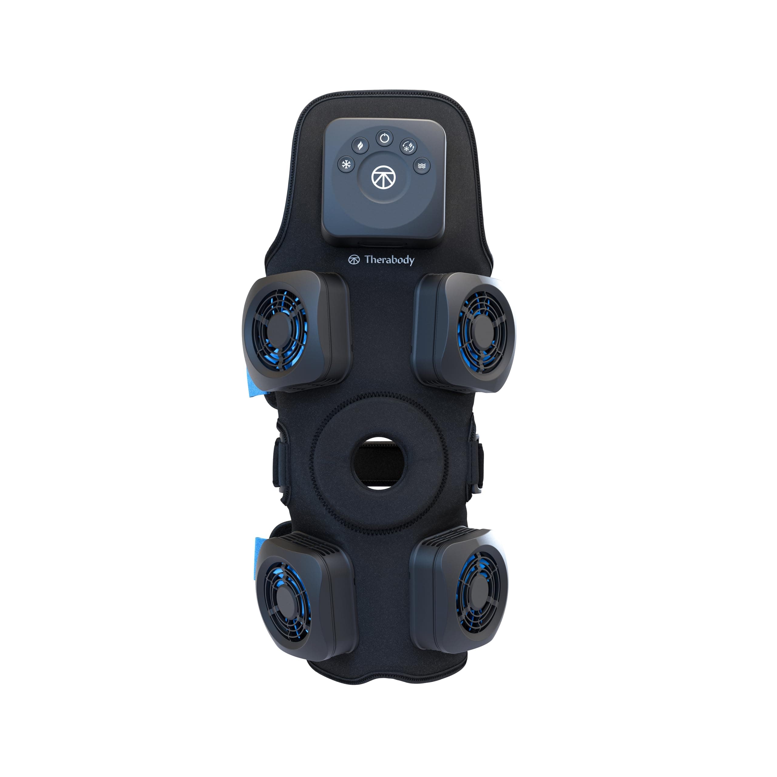 Therabody RecoveryTherm Knee - Contrast Therapy Wrap - Hot & Cold Vibration Wrap for Athletes - Advanced Contrast Therapy for Knee Pain Relief Wrap with Cryothermal Technology - One Size Fits All