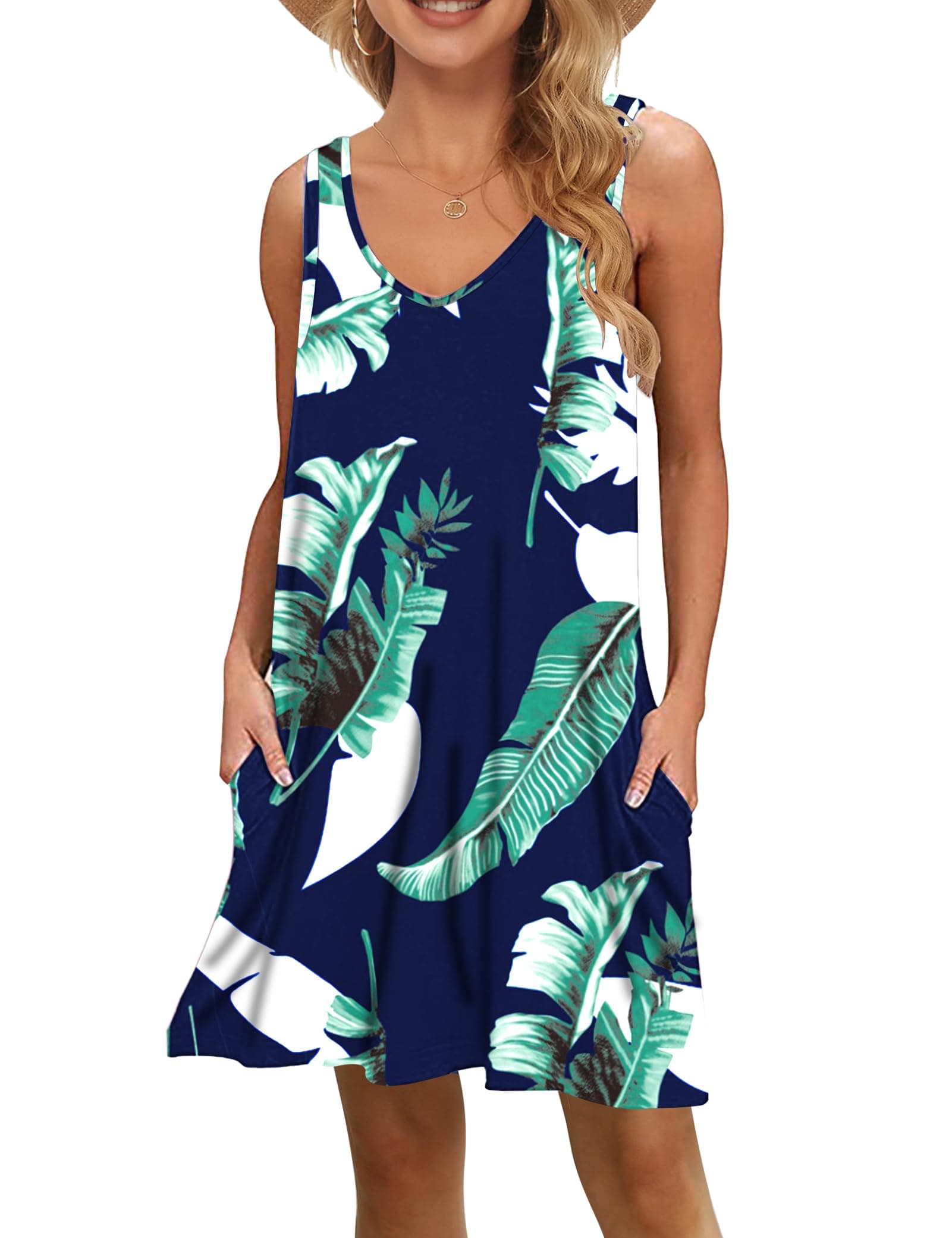 MISFAY Women's Summer Casual T Shirt Dresses Beach Cover up Tank Dress