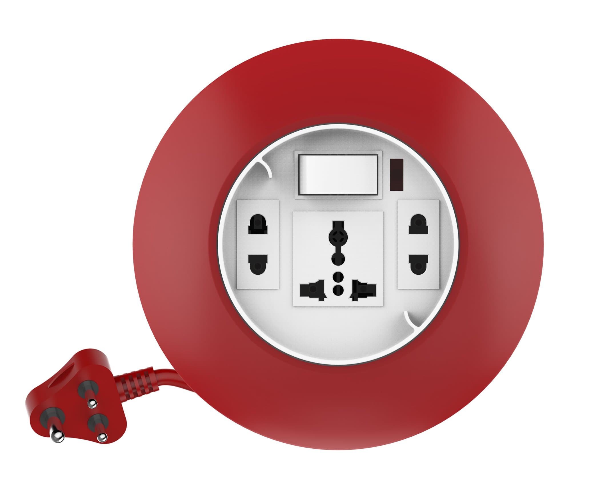 Goldmedal-Dial 3 Pin Extension Cord (With International Sockets, Master Switch And 4M Power Cord), 250 Volts