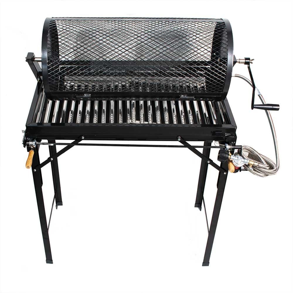 Santa Barbara Chili Roaster CR-BARBACOA 5 Burner Hatch Rotating Chili Roaster With Portable BBQ Stand & Regulator