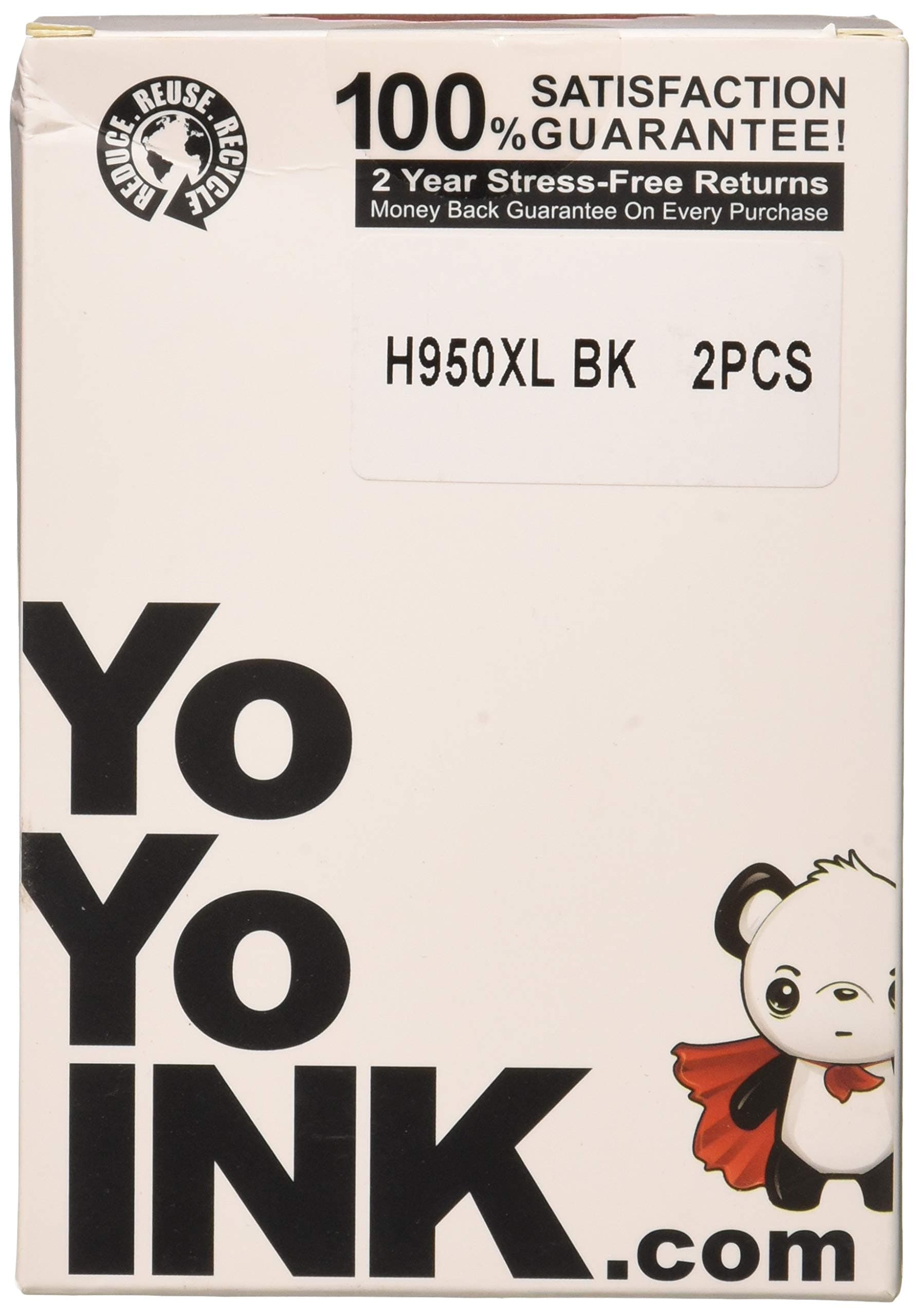 YoYoInk Remanufactured Ink Cartridge Replacement for HP 950 XL 950XL (2 Black; 2 Pack)