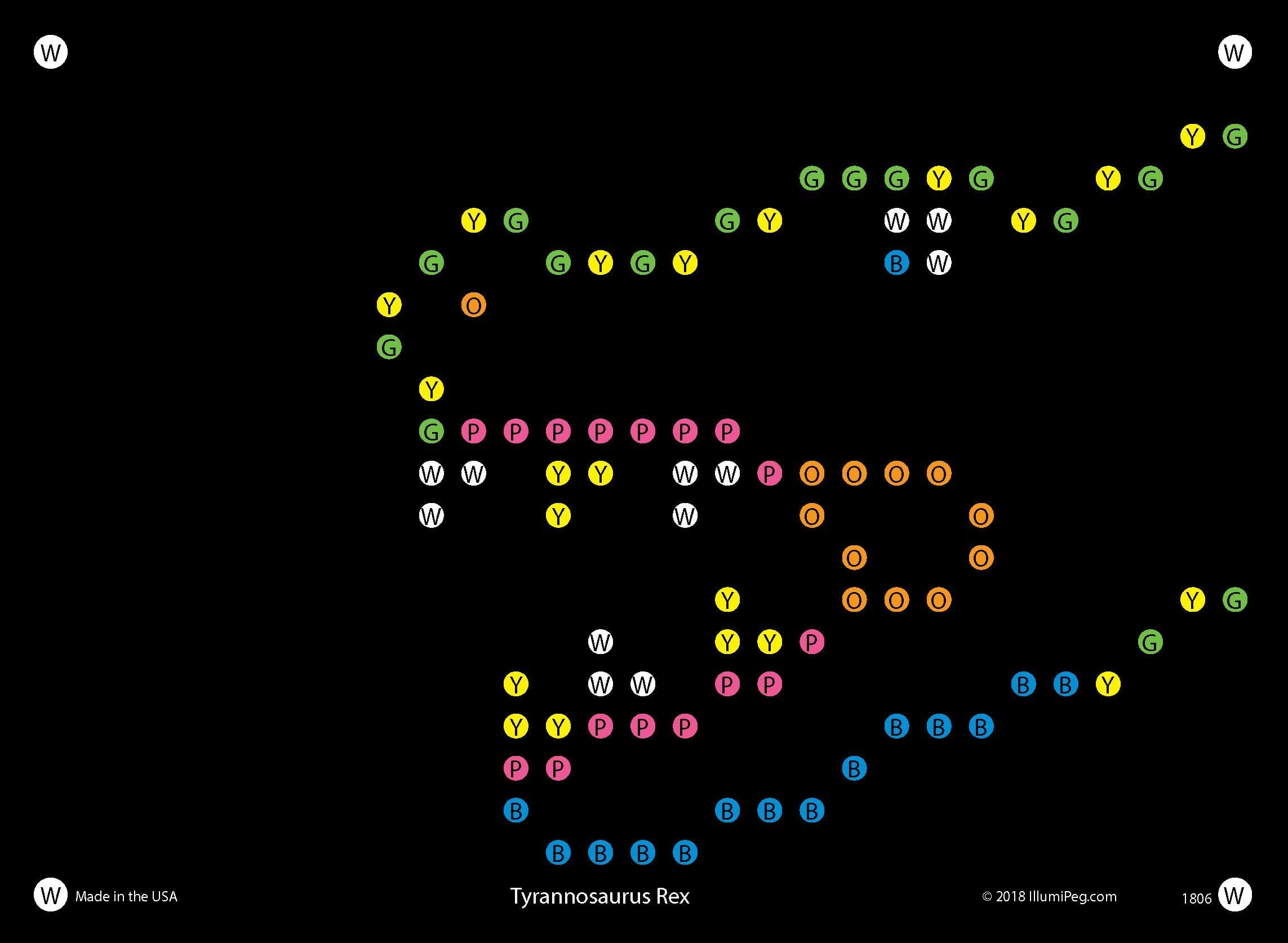 IllumiPeg Lite Brite Refills: Prehistoric Dinosaur Templates for Lite Brite Retro Deluxe (6 x 8) Not for Ultimate Classic, Vintage Magic Screen (12 Sheets)