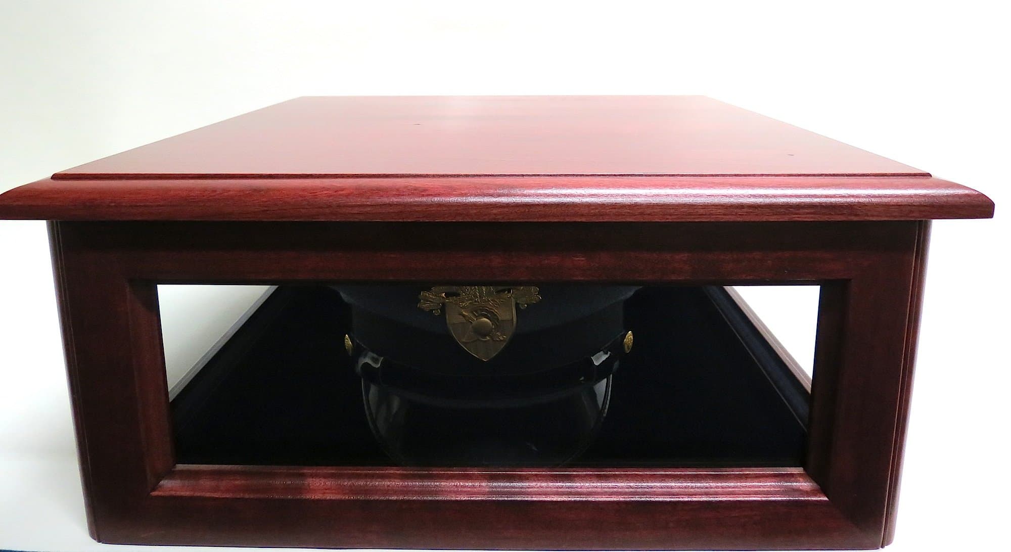 Military Hat Helmet Cover Box (Solid Cherry)