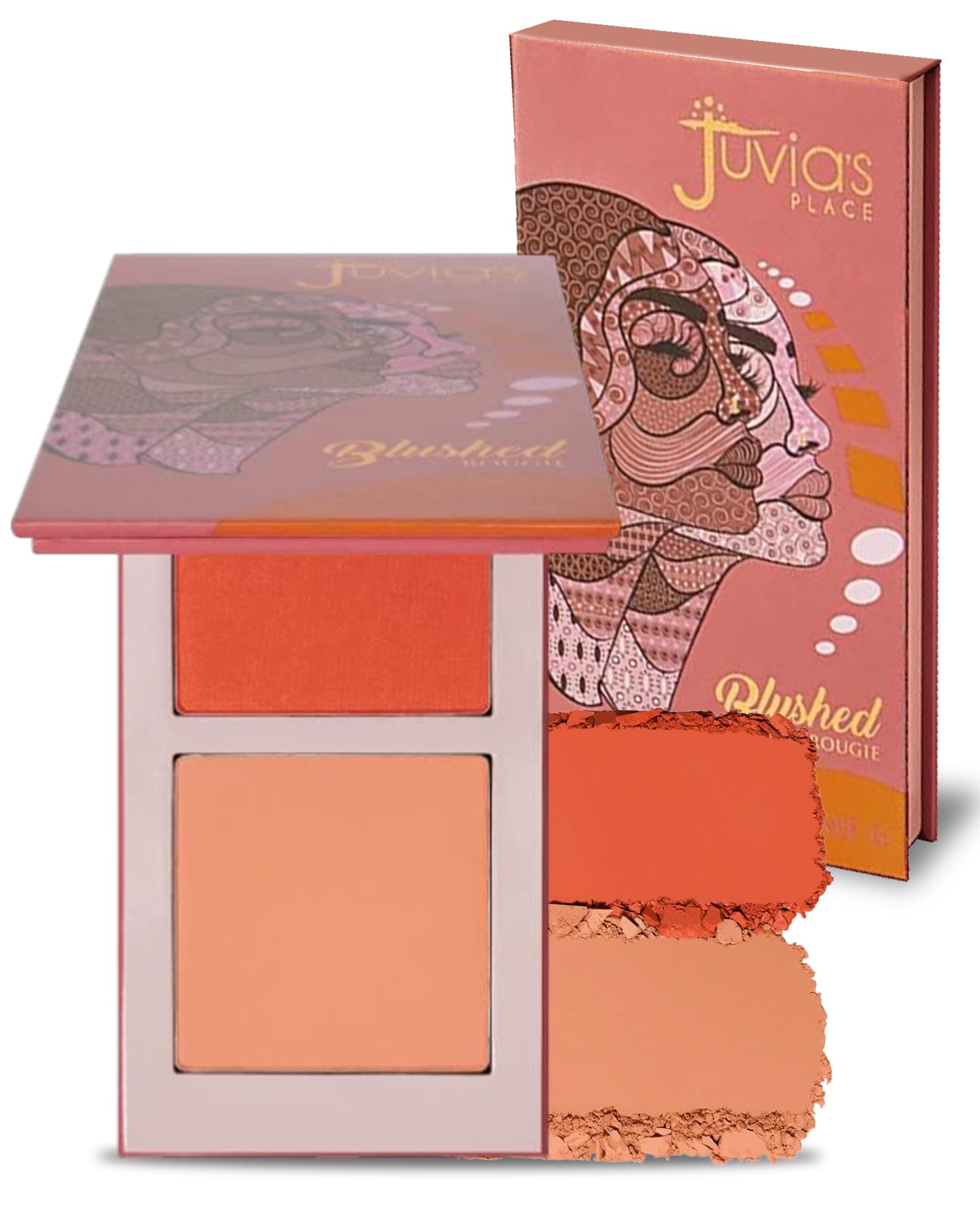 Blush Pressed Powder Matte Duo Vol 6, Oranges Tones, Vegan, Cruelty Free