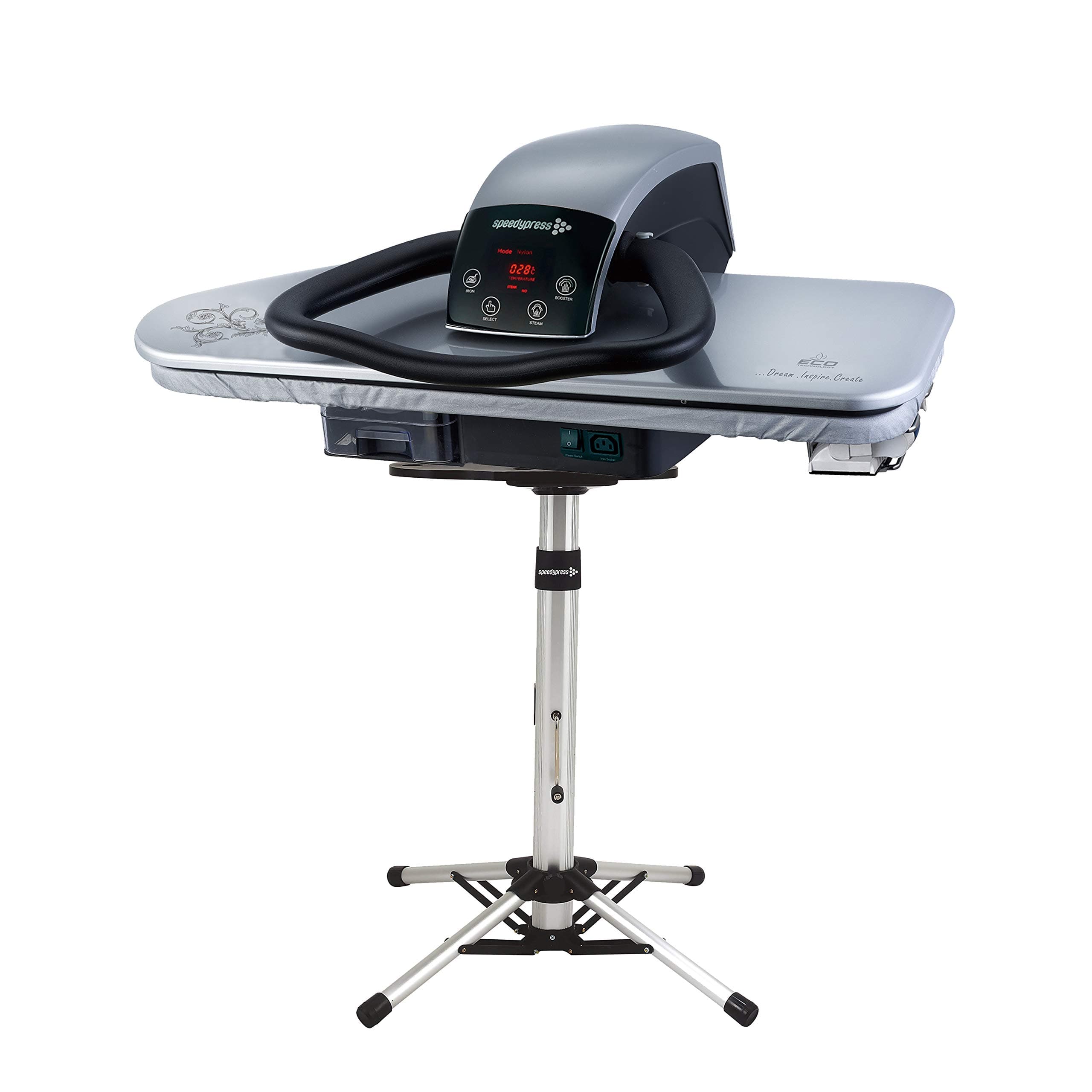 Steam Ironing Press 81HD-Silver/Black Heavy Duty Professional 81cm with Stand
