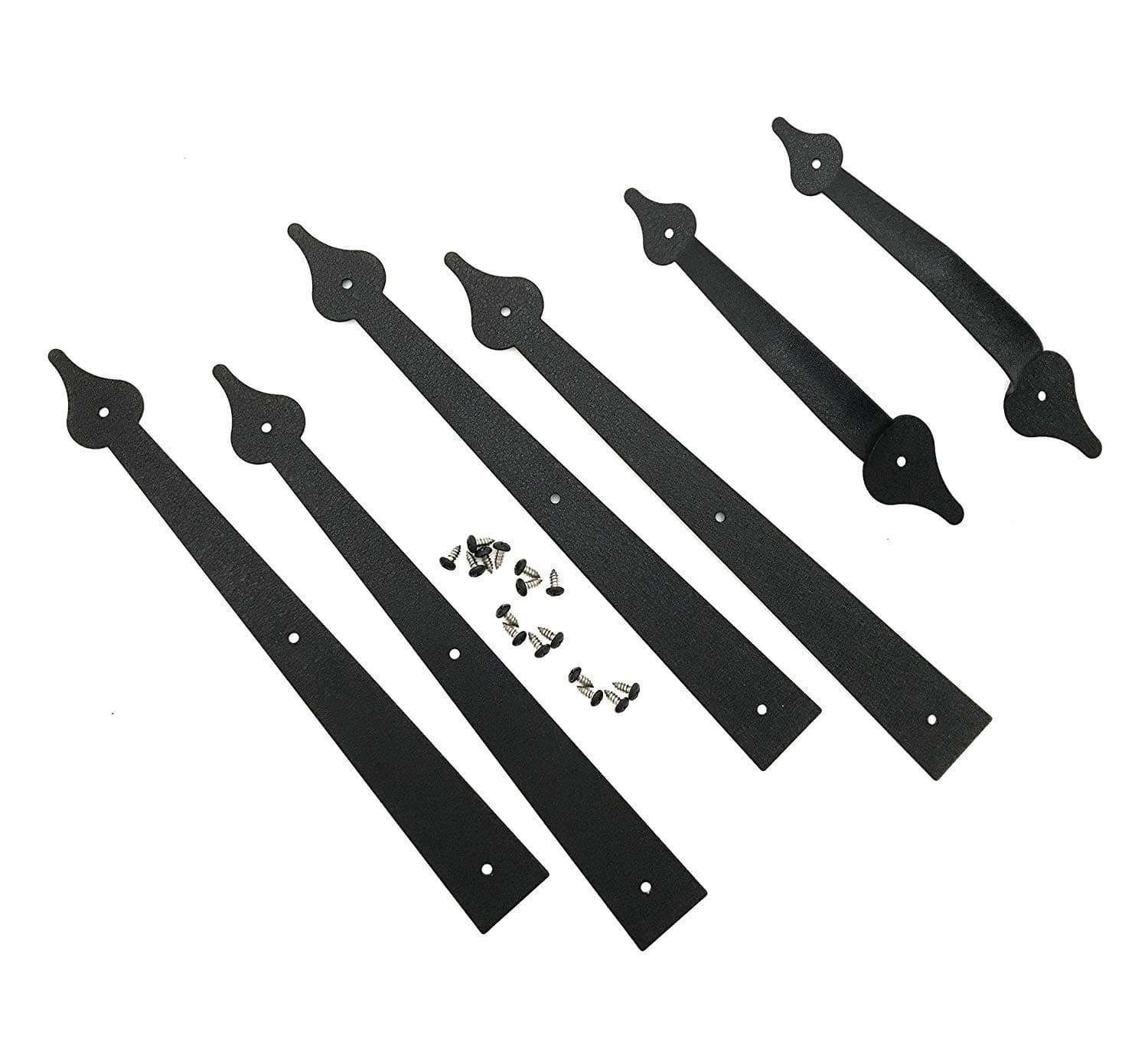 Carriage House Garage Door Decorative Hardware Set - Spear Style