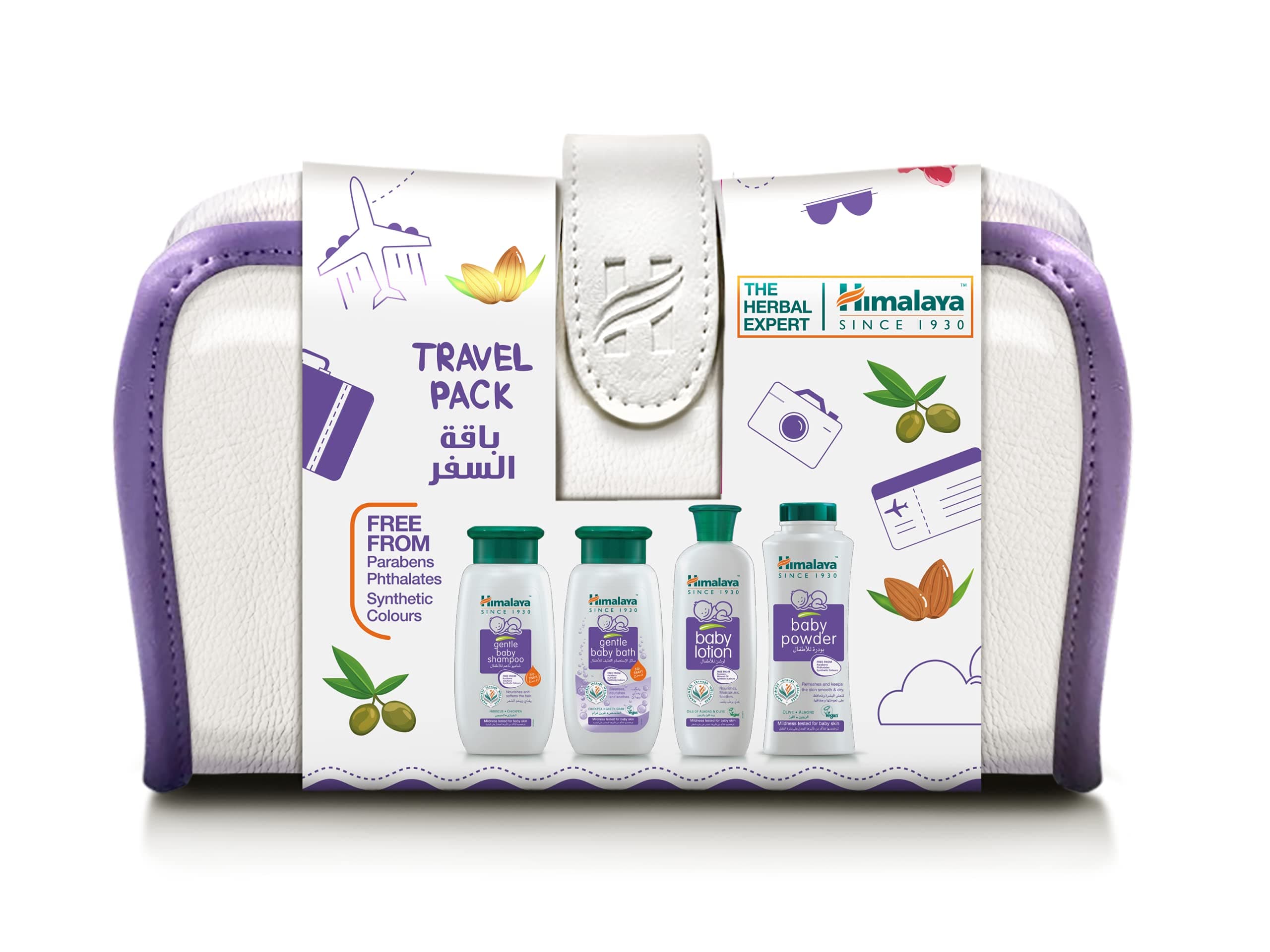 Himalaya Since 1930 Baby Care Easy Travel Pack with Gentle Baby Shampoo, Gentle Baby Bath, Baby Lotion & Baby Powder Is Essential & Convenient