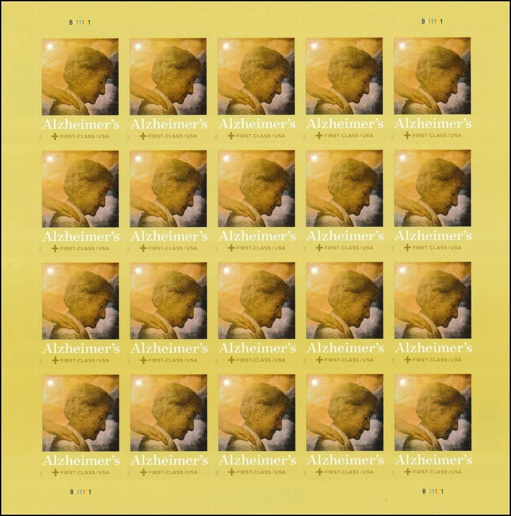 United States Postal Service Forever Stamps Alzheimer's Semi-Postal Sheet of 20