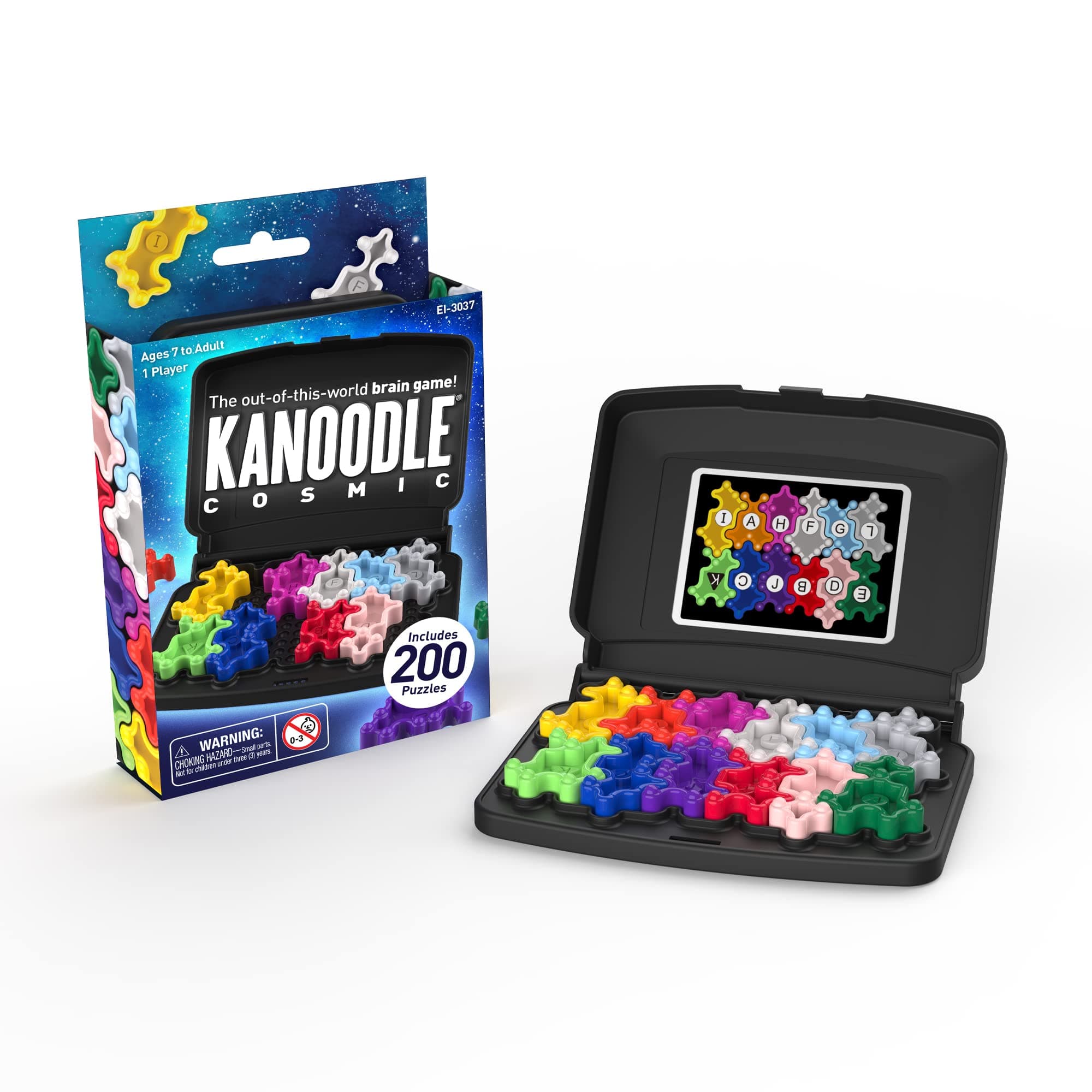 Educational Insights Kanoodle Cosmic - 3D Brain Teaser Puzzle, Mind Challenge Toys for Single Player, Handheld Travel Games, Extra Challenging Logic Puzzles and Gifts for Kids, Teens & Adults Ages 7+