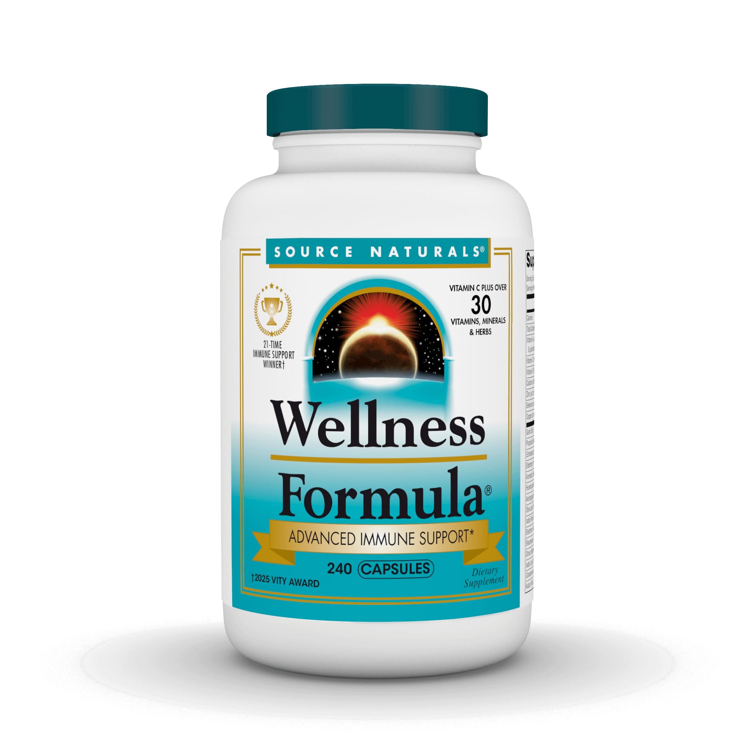 Source Naturals Wellness Formula Bio-Aligned Vitamins & Herbal Defense Advanced Immune Support* - Dietary Supplement & Immunity Booster - 240 Capsules