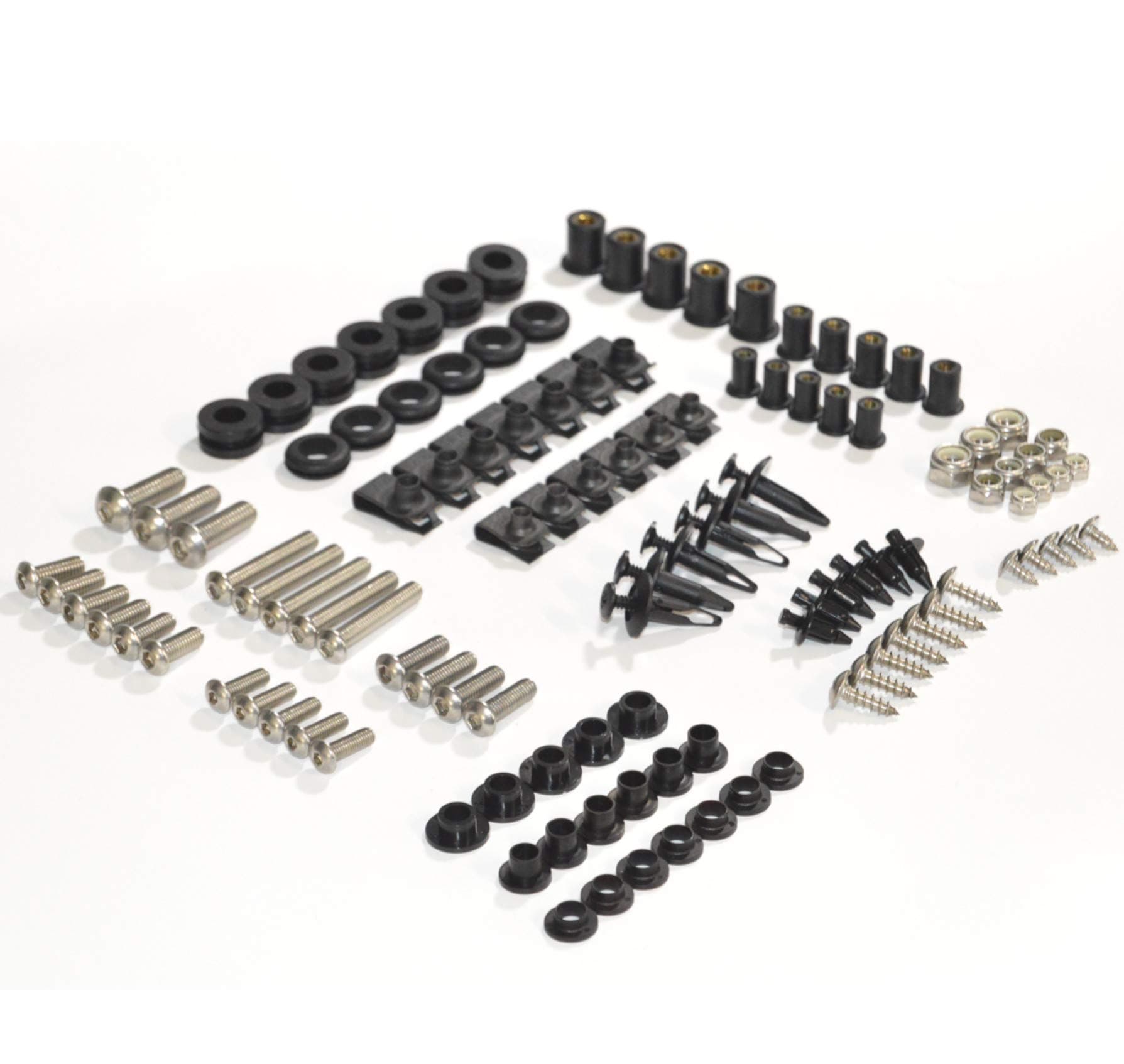 Complete Motorcycle Fairing Bolt Kit For Kawasaki Ninja ZX-6R 2009-2012 Body Screws, Fasteners, and Hardware