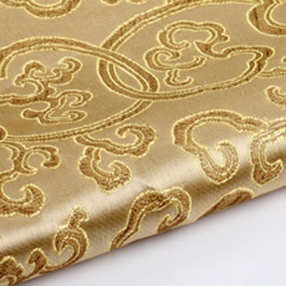 Shanghaipop 35x39 in/90x100 cm Chinese Embroidery Flower Brocade Silky Satin Fabric for Sheet Quilting