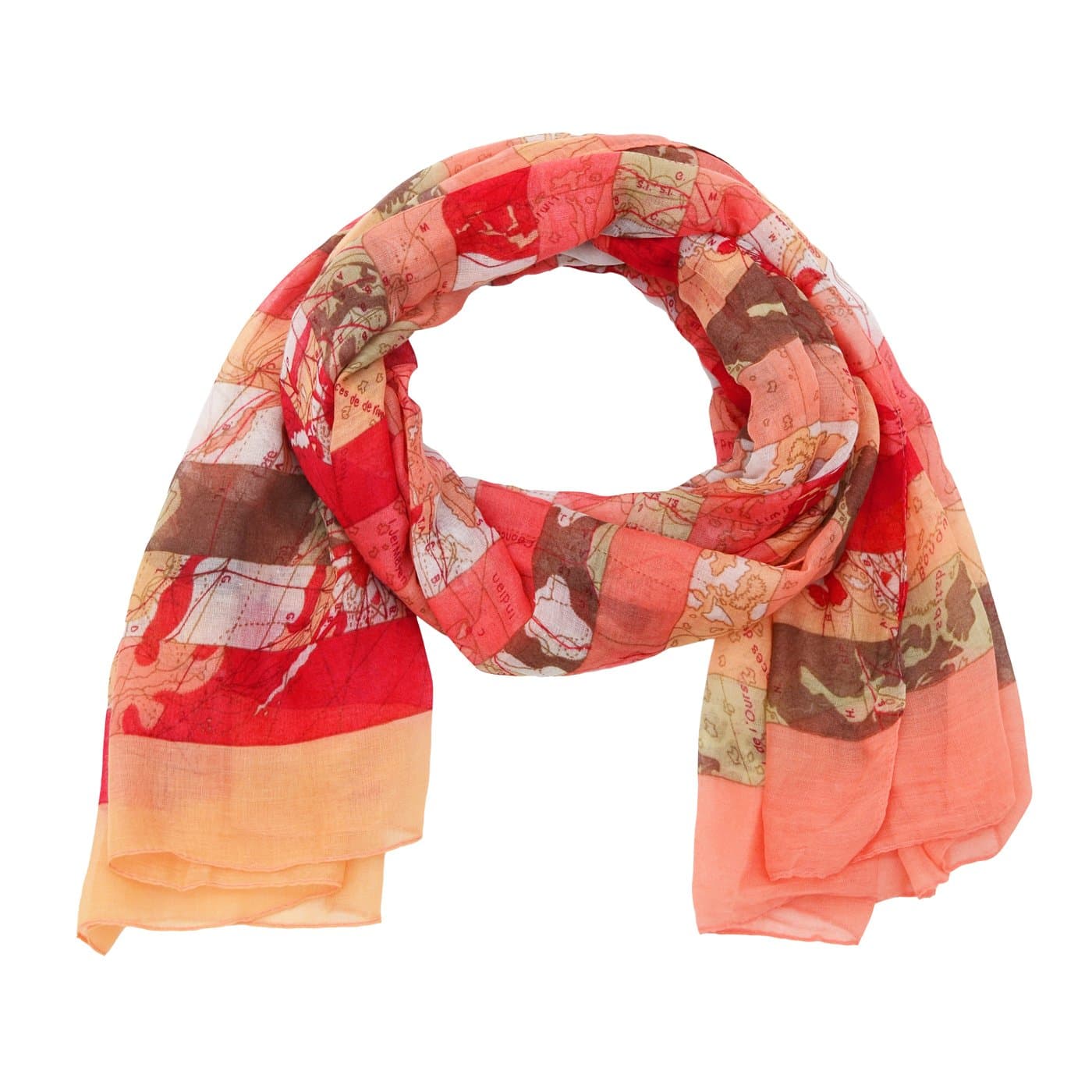 Shayla Map Print Scarf