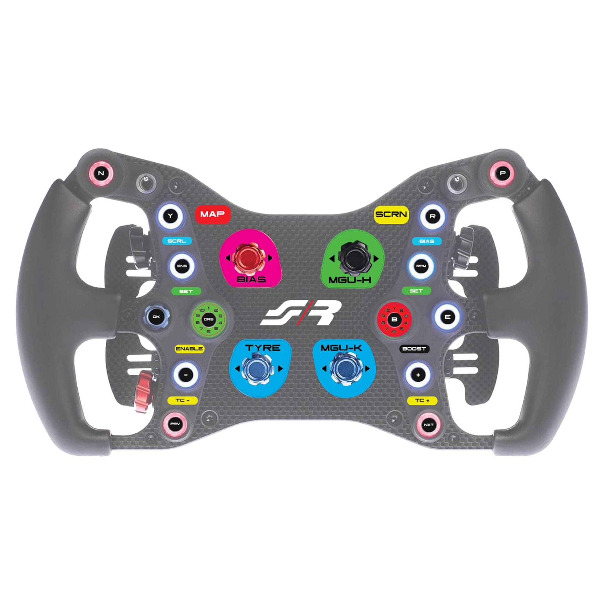 Simoni Racing SRS9 Steering Wheel Stickers for Driving Simulator