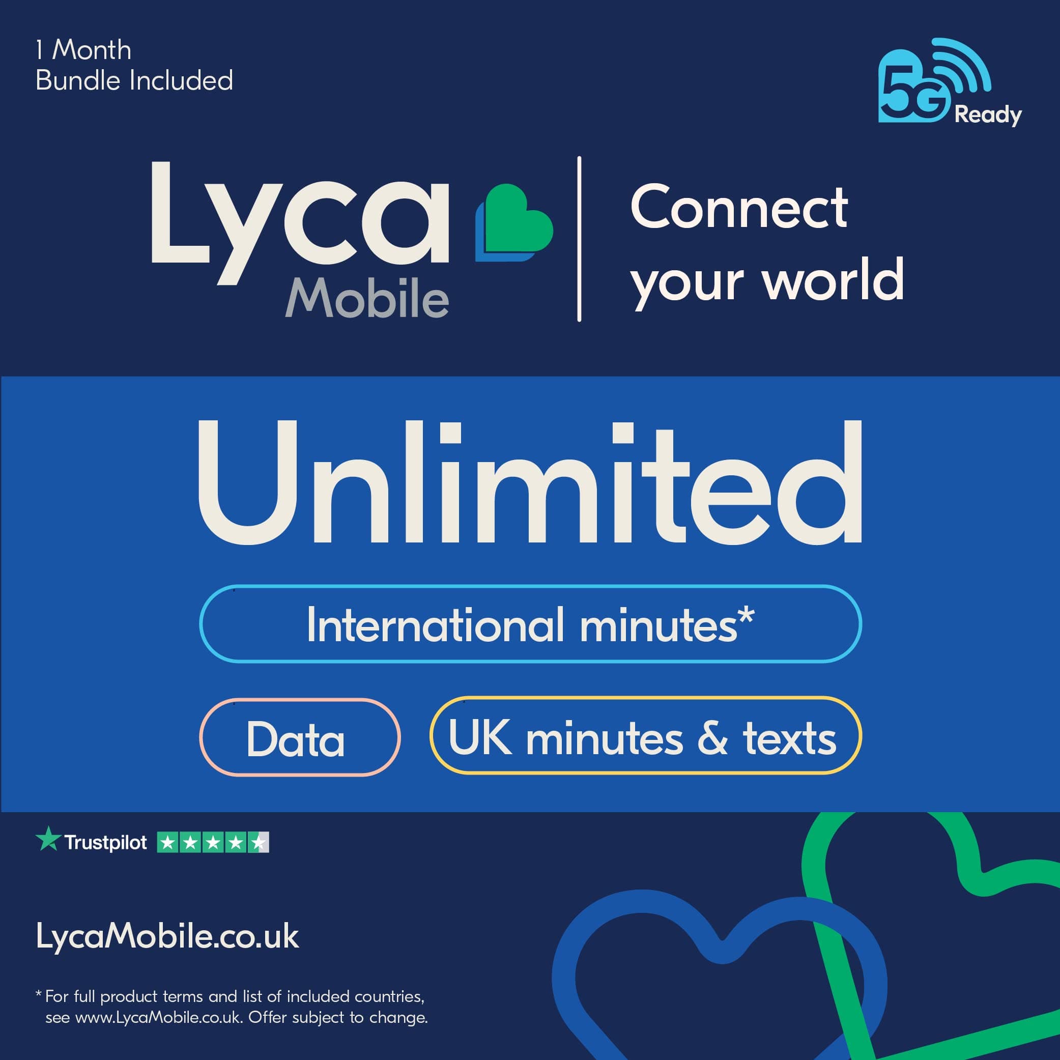 UK Plan Unlimited: gives you all the data, calls and texts across UK that you could possibly need.