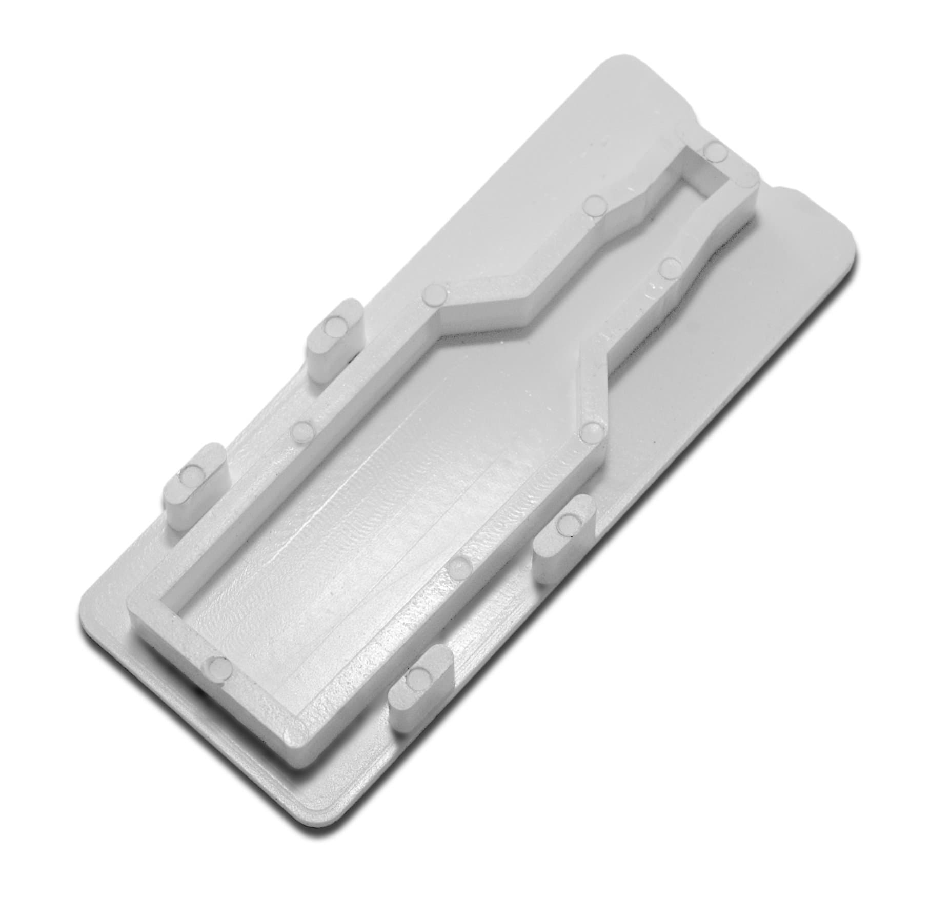 8471 Micro Channel™ Drain End Plug, works with Micro Channel Drain and Integrated Grate System, Connects Drains together, for Pool and Spa Decks, Concrete and Paver Patios, and Walkways, White