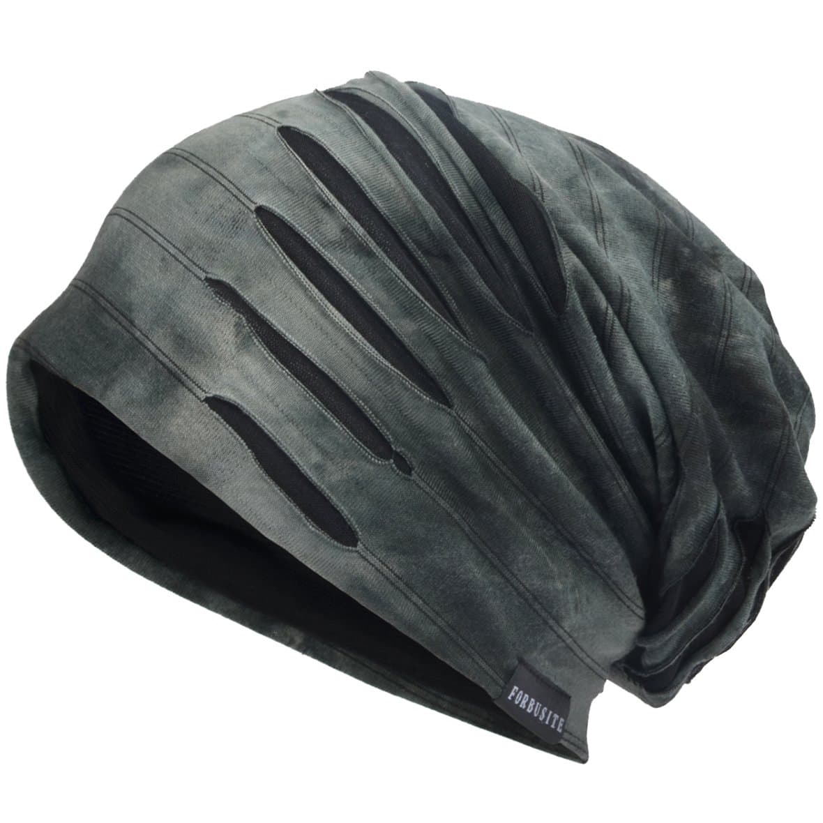 Men's Chic Striped Thin Baggy Slouch Summer Beanie Skull Cap Hat