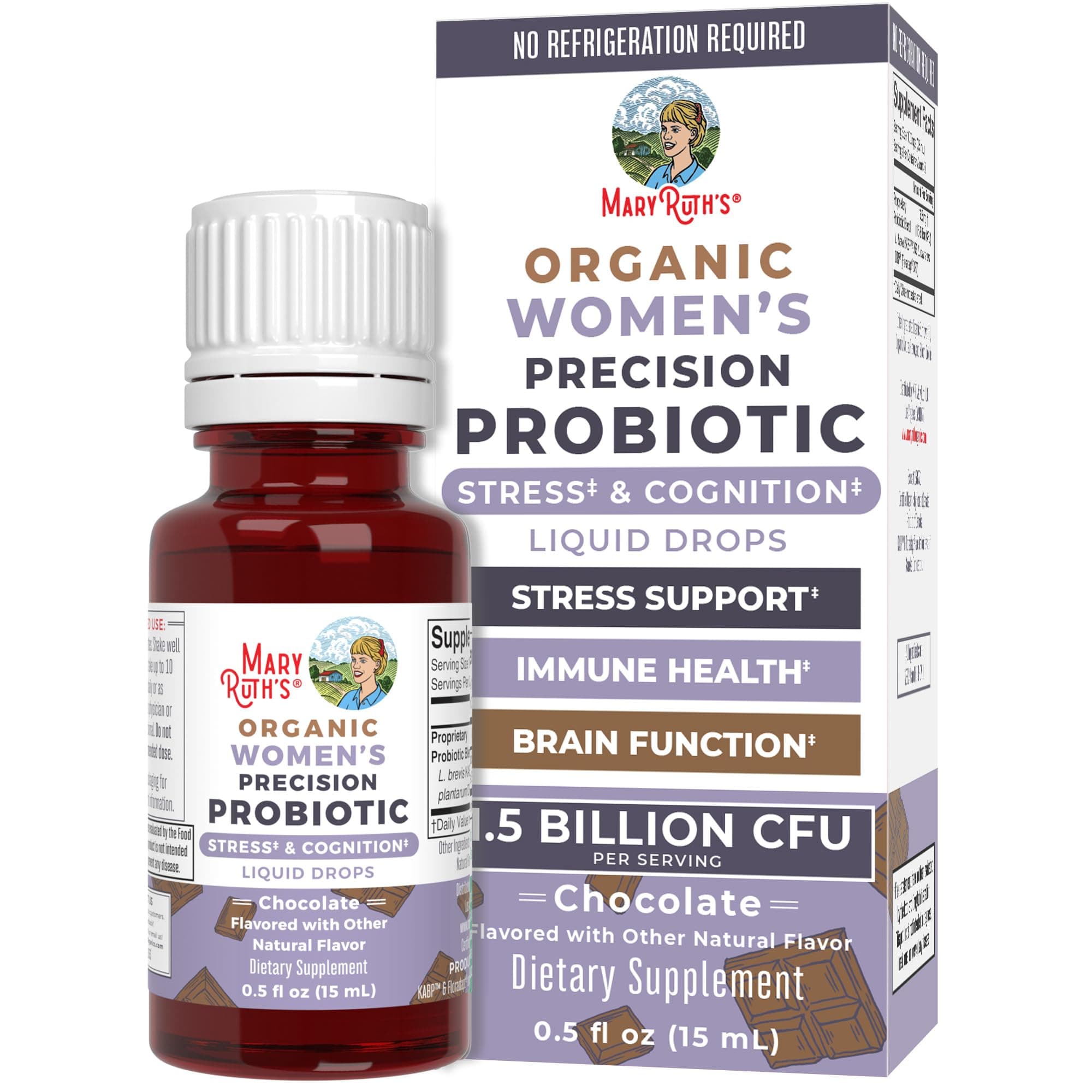 USDA Organic Stress & Cognition Probiotics for Women | Focus Supplement | Support Calm | Stress Relief Supplement | Womens Probiotic | Gut Health for Women | Vegan | 30 Servings