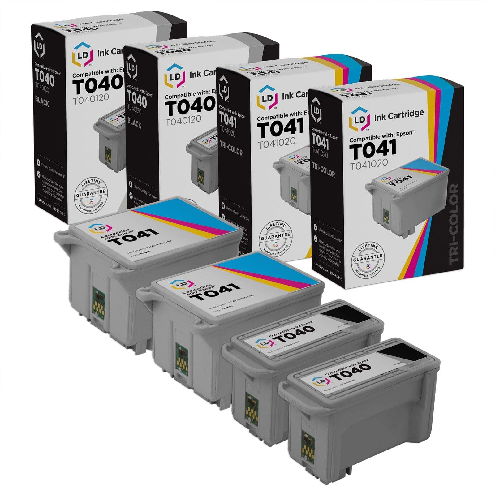 LD Products Remanufactured Ink Cartridge Replacement for Epson CX3200 ( Black,Cyan,Magenta,Yellow , 4-pack )