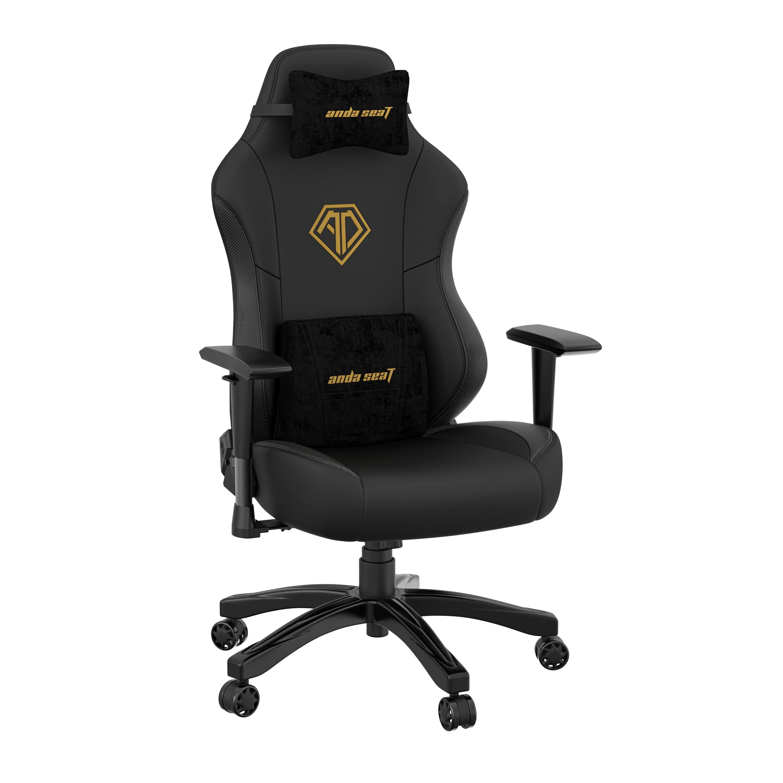 Anda Seat Unisex-Adult Phantom 3 Gaming Chair, Black, AD18Y-06-B-PVC, Large