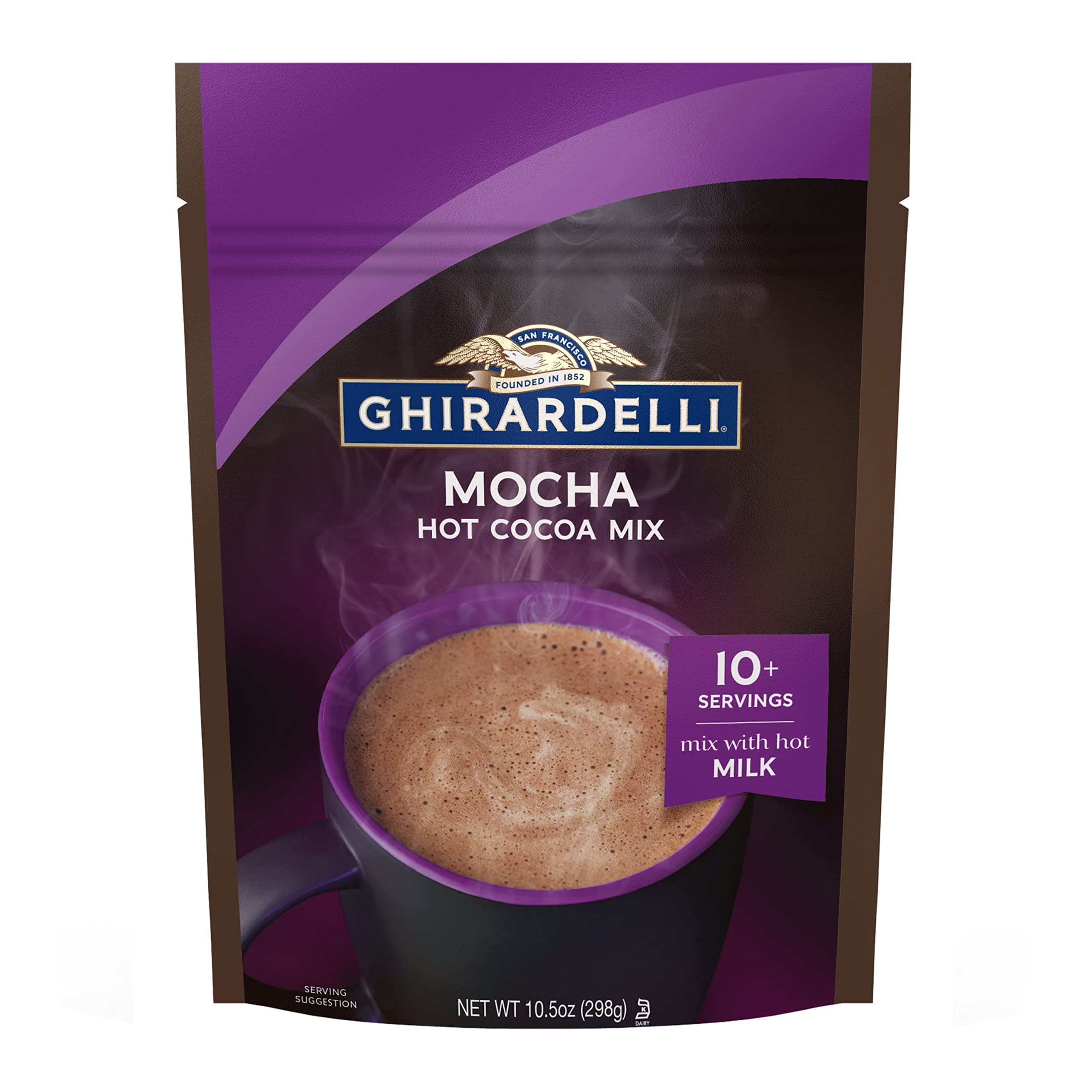 GHIRARDELLI Mocha Hot Cocoa Mix, 10.5 OZ (6 Bags)