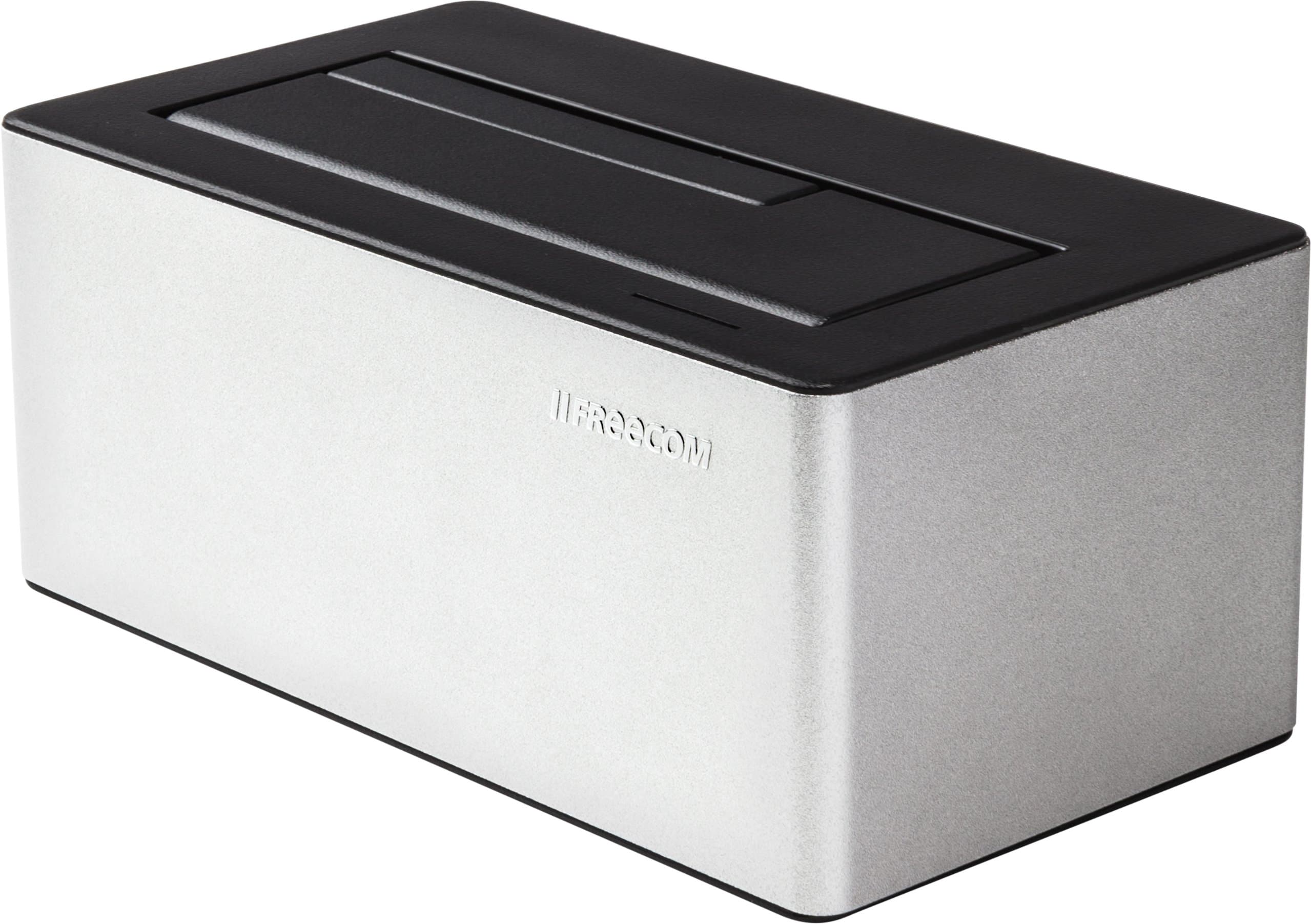 Freecom Hard Drive mDock USB-C - Docking Station SATA 2.5" and 3.5", USB 3.1 Gen2/Type-C, black/silver 56410