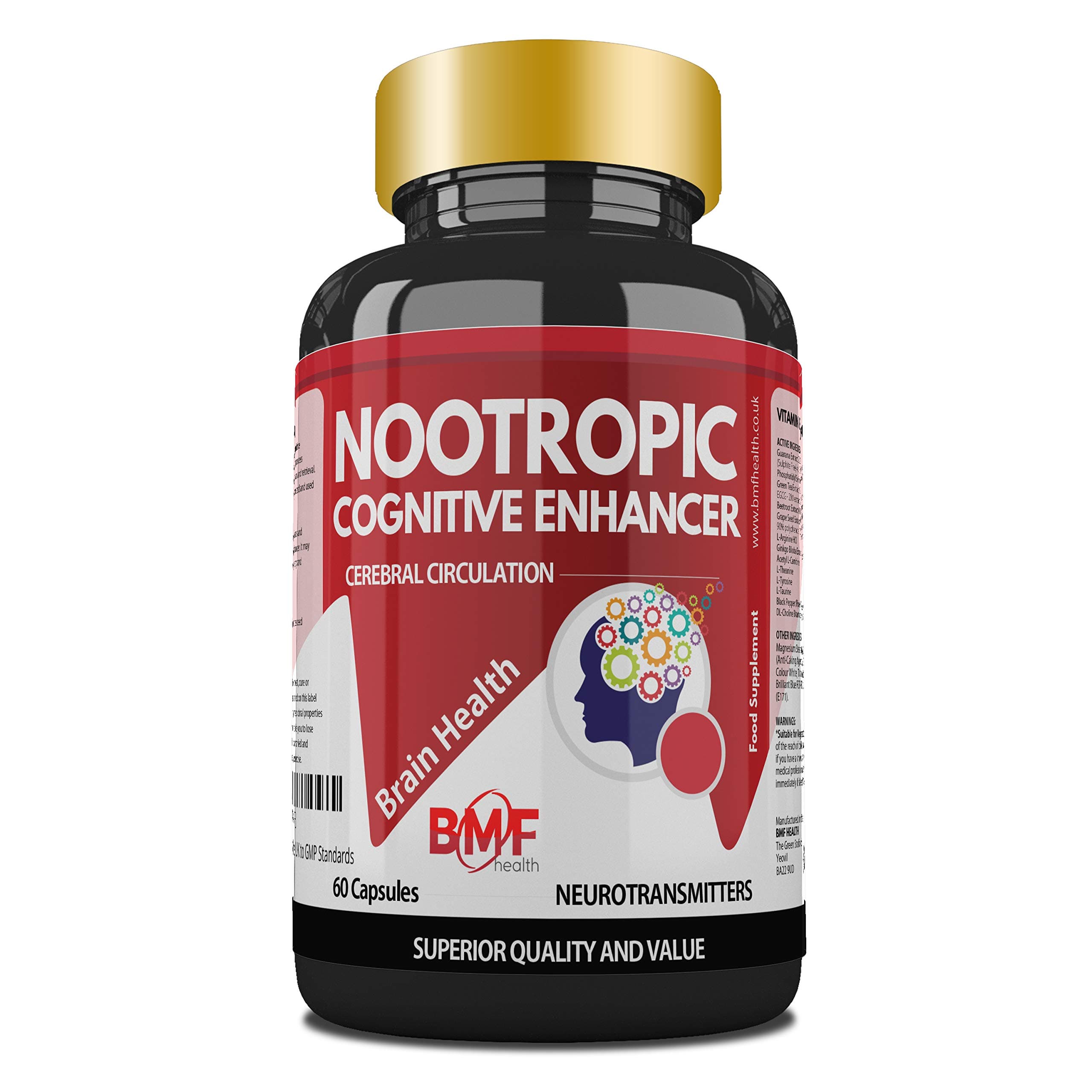 BMF Health Nootropics Cognitive Enhancer Made in The UK to GMP Standards
