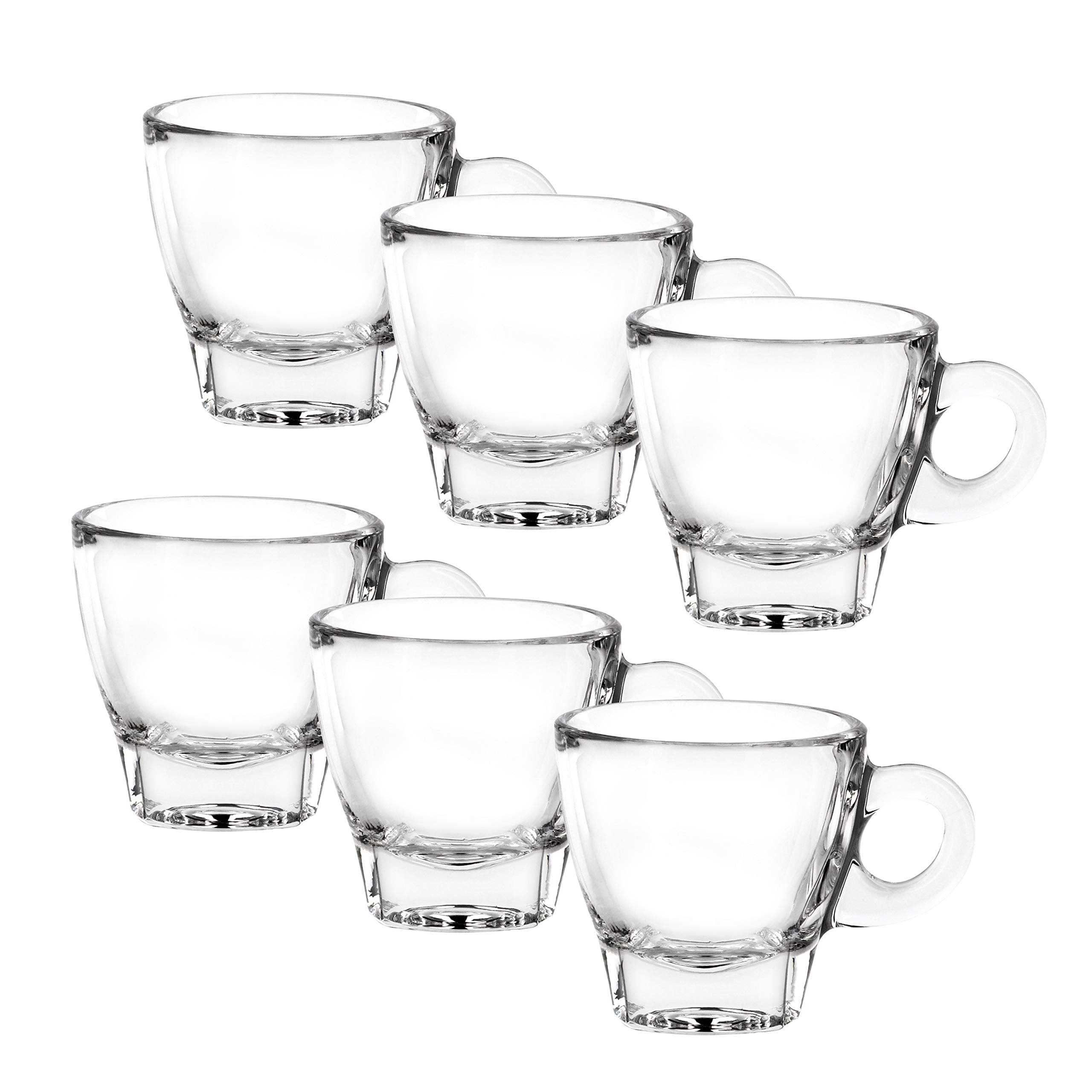 Caffe Espresso, Set Of 6, Clear, 70 Ml, P02442, Espresso Cup, Tea & Coffee Cup, Cappuccino Cup, Latte Glass