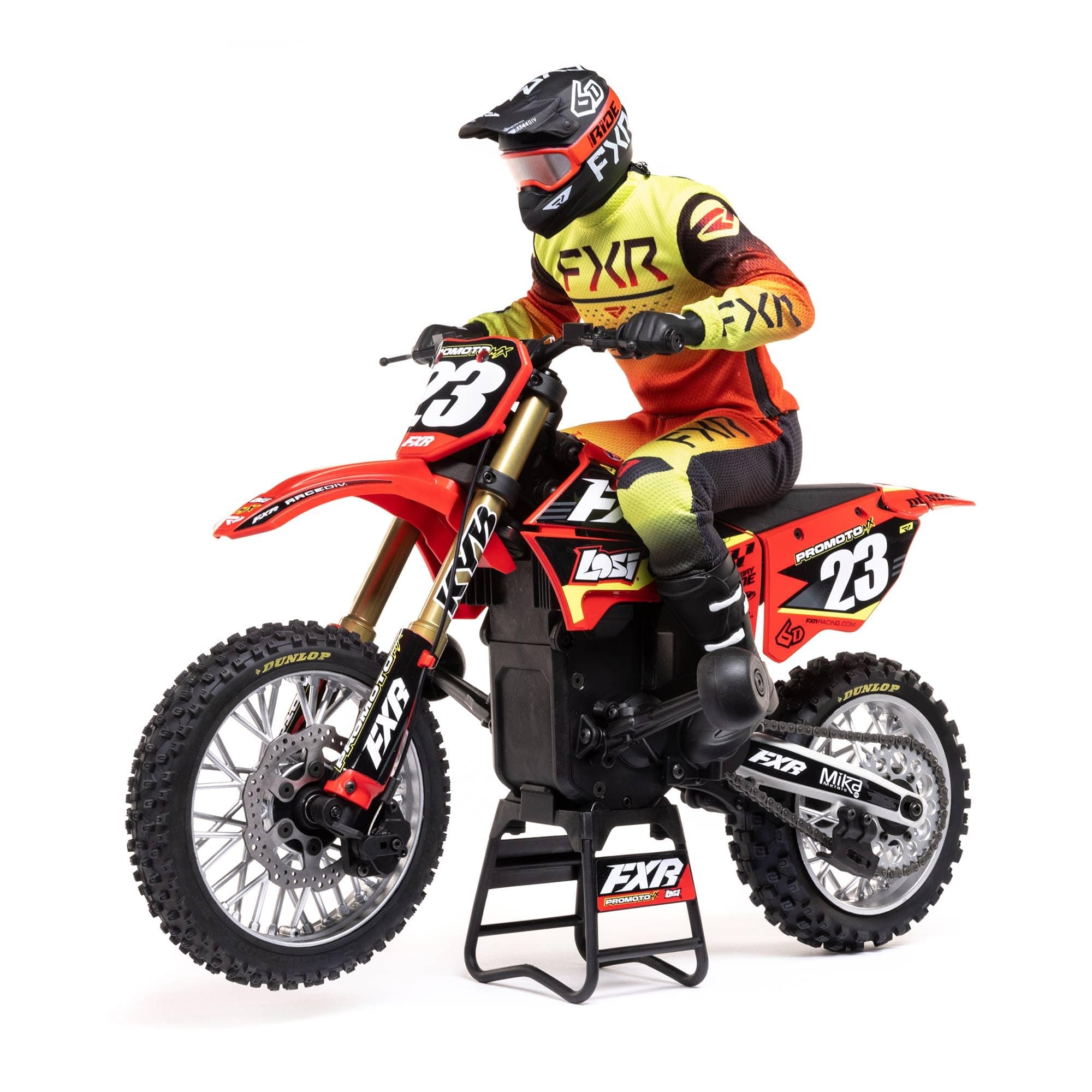 Losi RC Motorcycle Promoto-MX 1/4 Motorcycle Ready-to-Run Battery and Charger Not Included FXR LOS06000T1 Red
