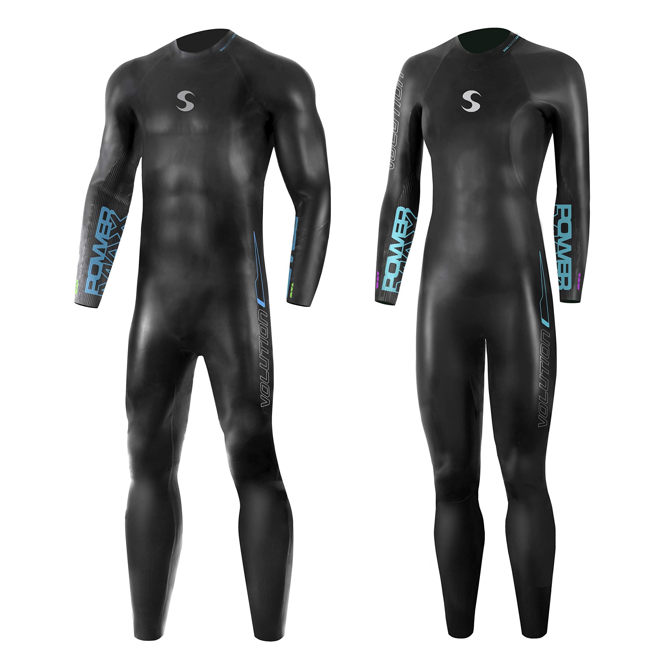 Triathlon Wetsuit 3/2mm - Synergy Volution Full Sleeve Smoothskin Neoprene for Open Water Swimming Ironman & USAT Approved