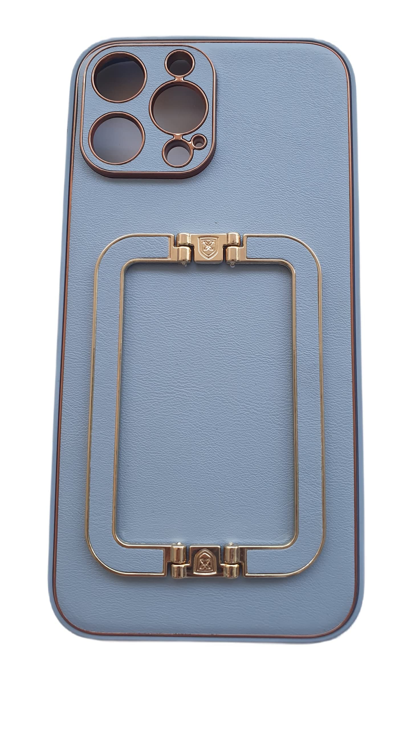 Funshare iPhone 12 Pro Max 3d korean type leather case with stand ECO leather Sky Blue