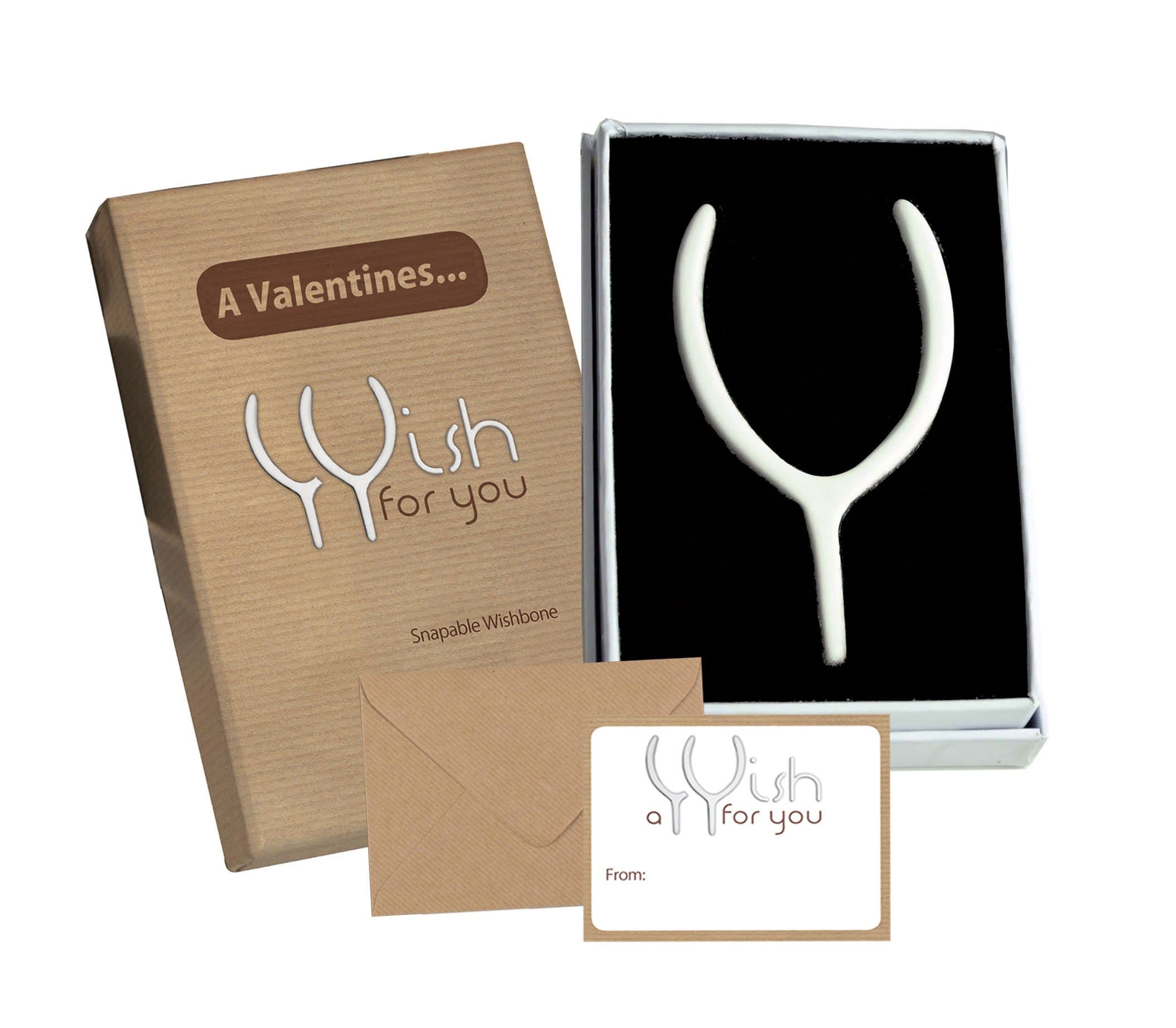 Valentine's Day Snapable Wishbone Gift & Card From Jemsideas. Perfect Keepsake/Present For A Friend, Partner, Boyfriend, Girlfriend, Husband, Wife, Fiance, Fiancee, Him, Her, Men, Women (Valentines)